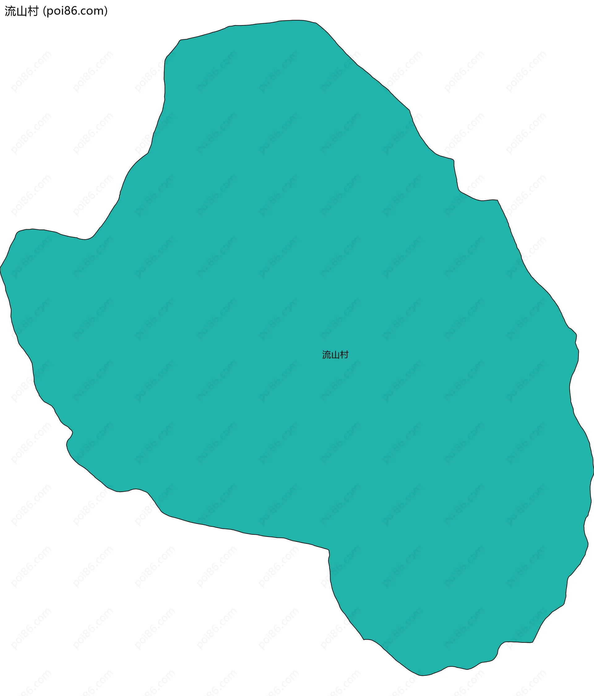 流山村边界地图