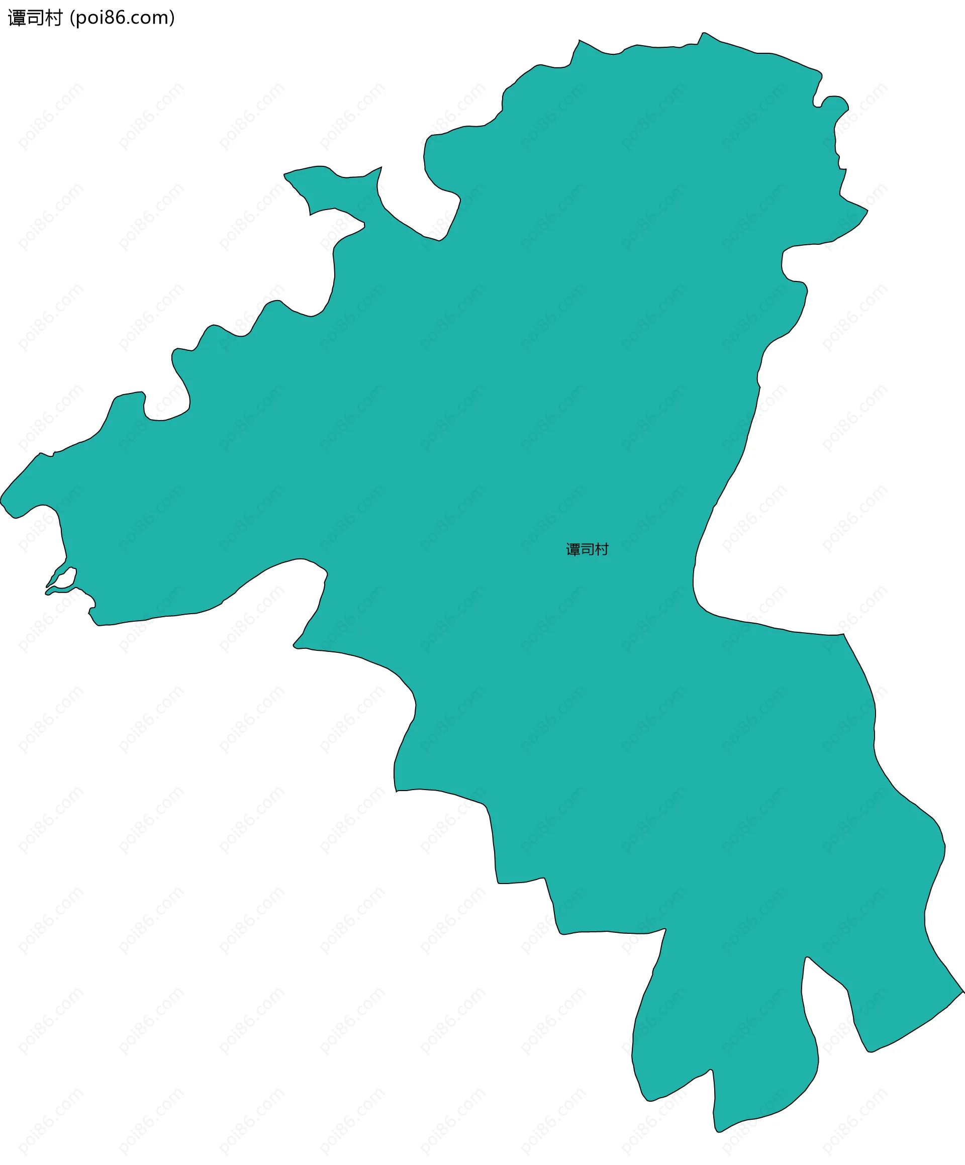 谭司村边界地图