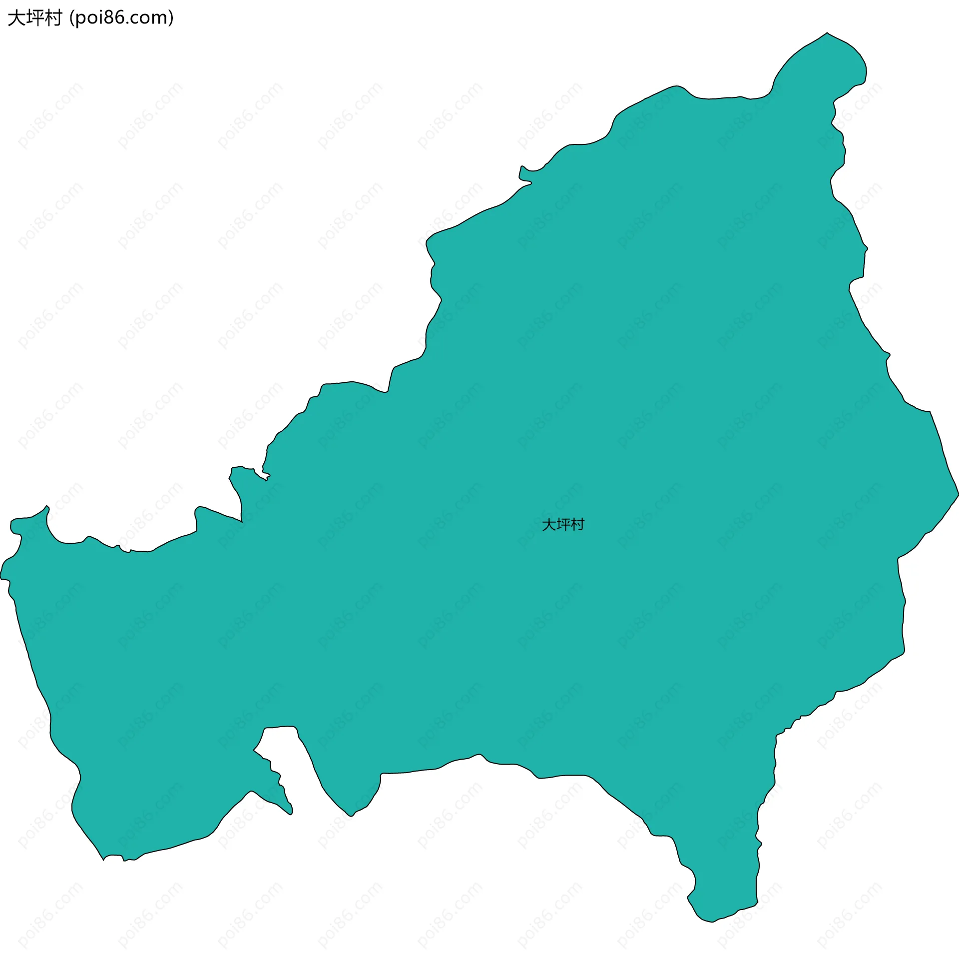 大坪村边界地图