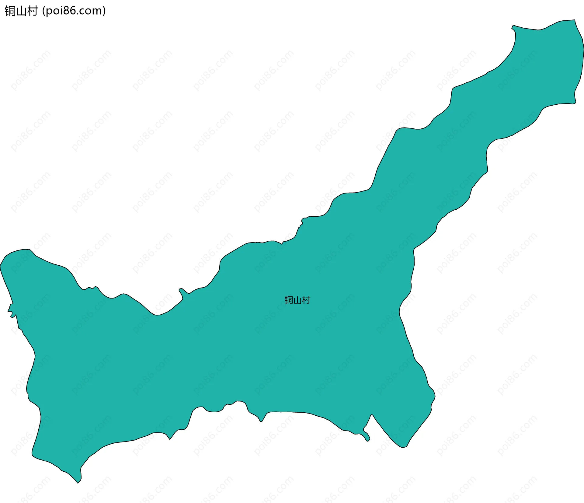 铜山村边界地图