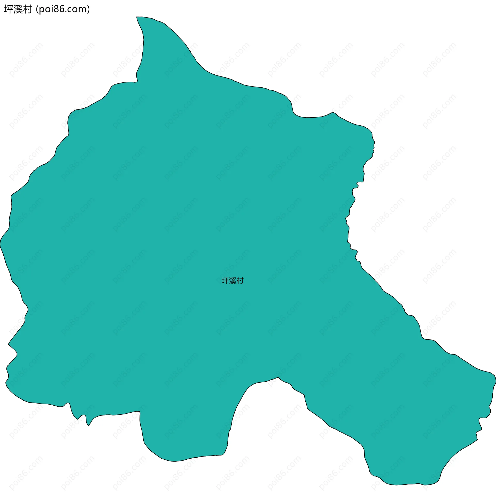 坪溪村边界地图