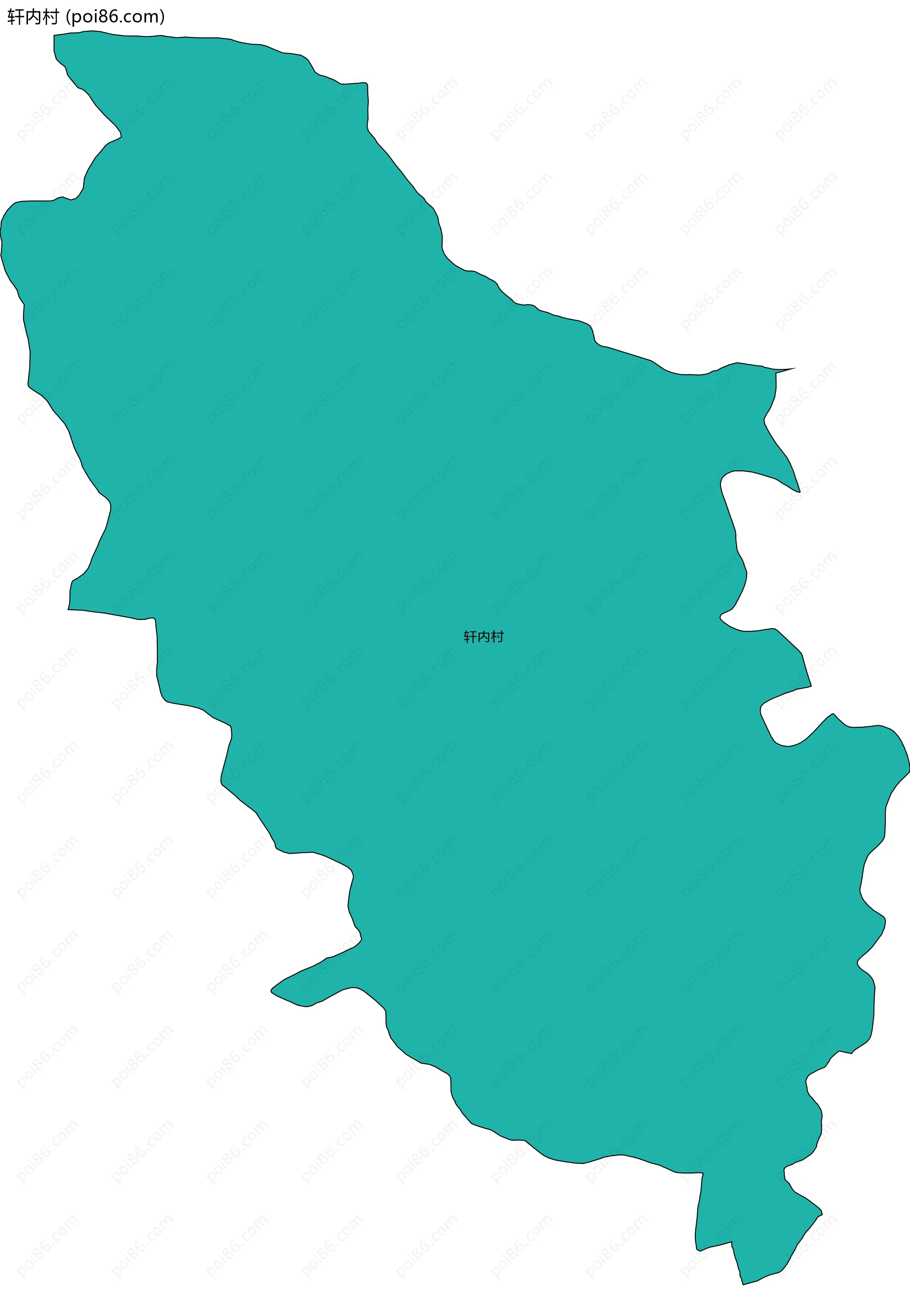 轩内村边界地图