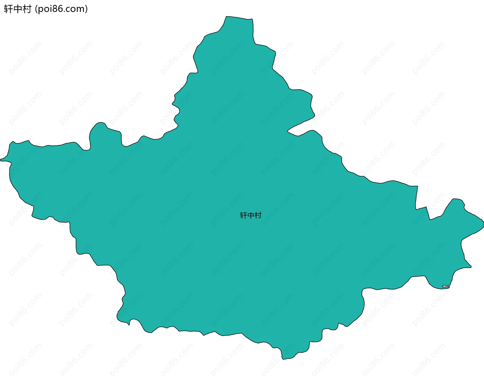 轩中村边界地图