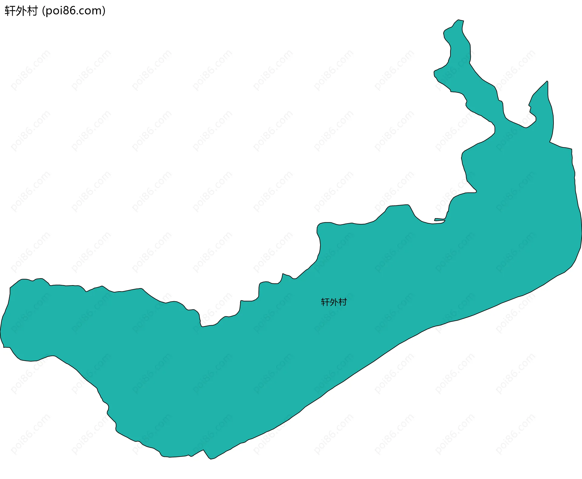 轩外村边界地图