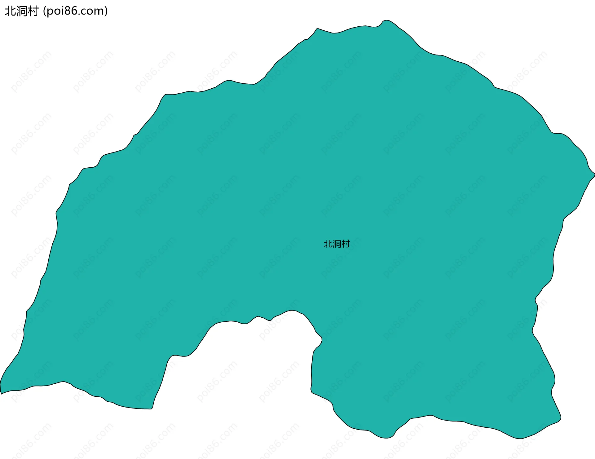 北洞村边界地图