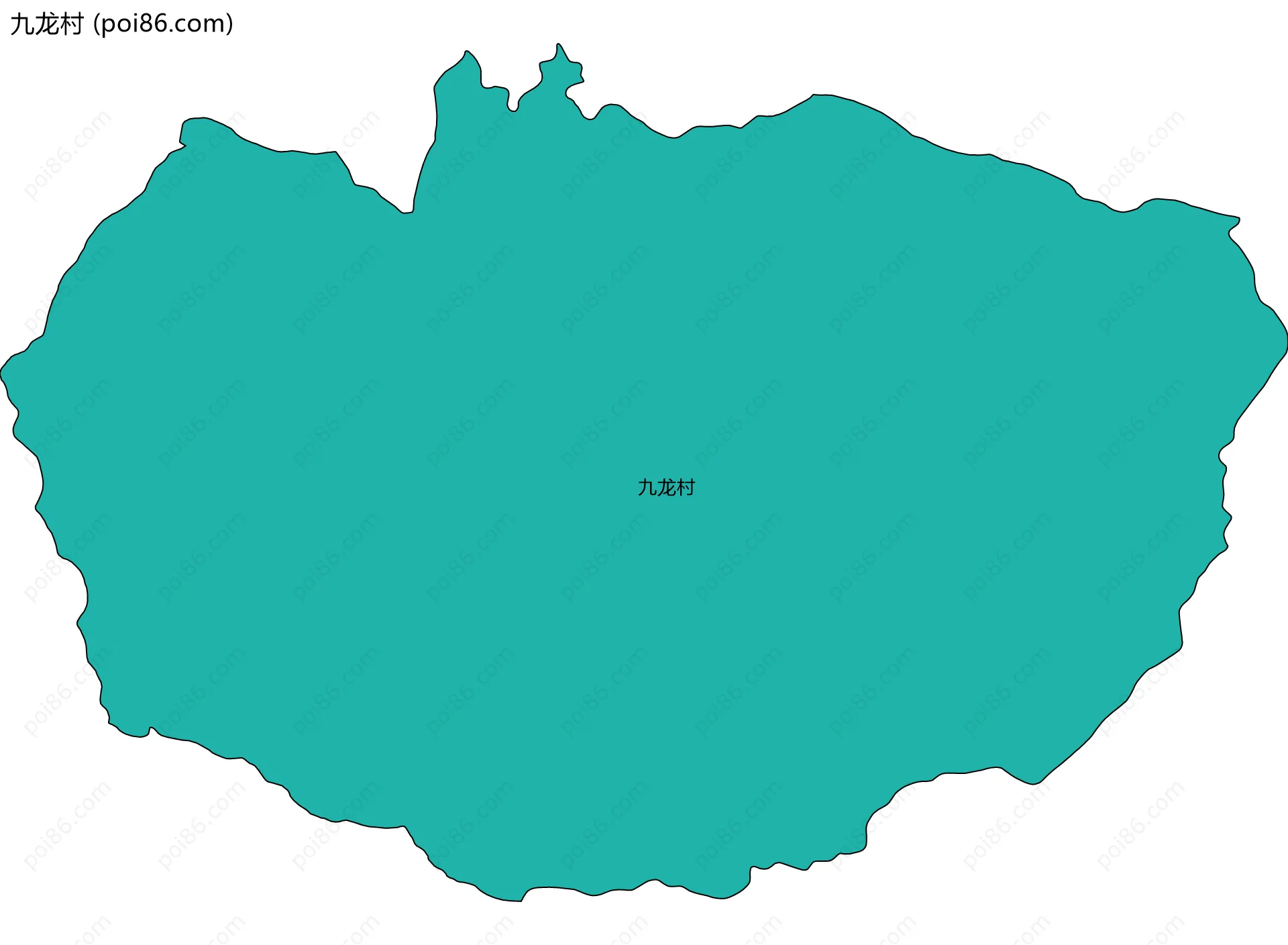 九龙村边界地图