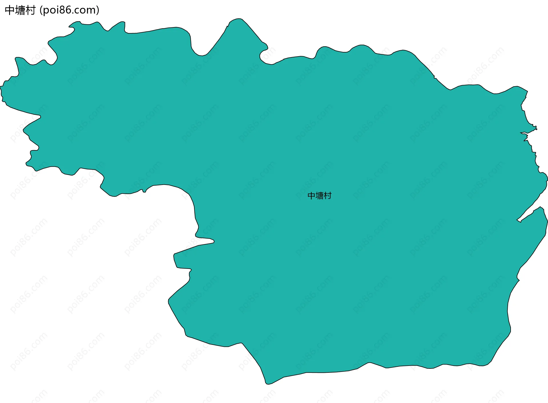 中塘村边界地图