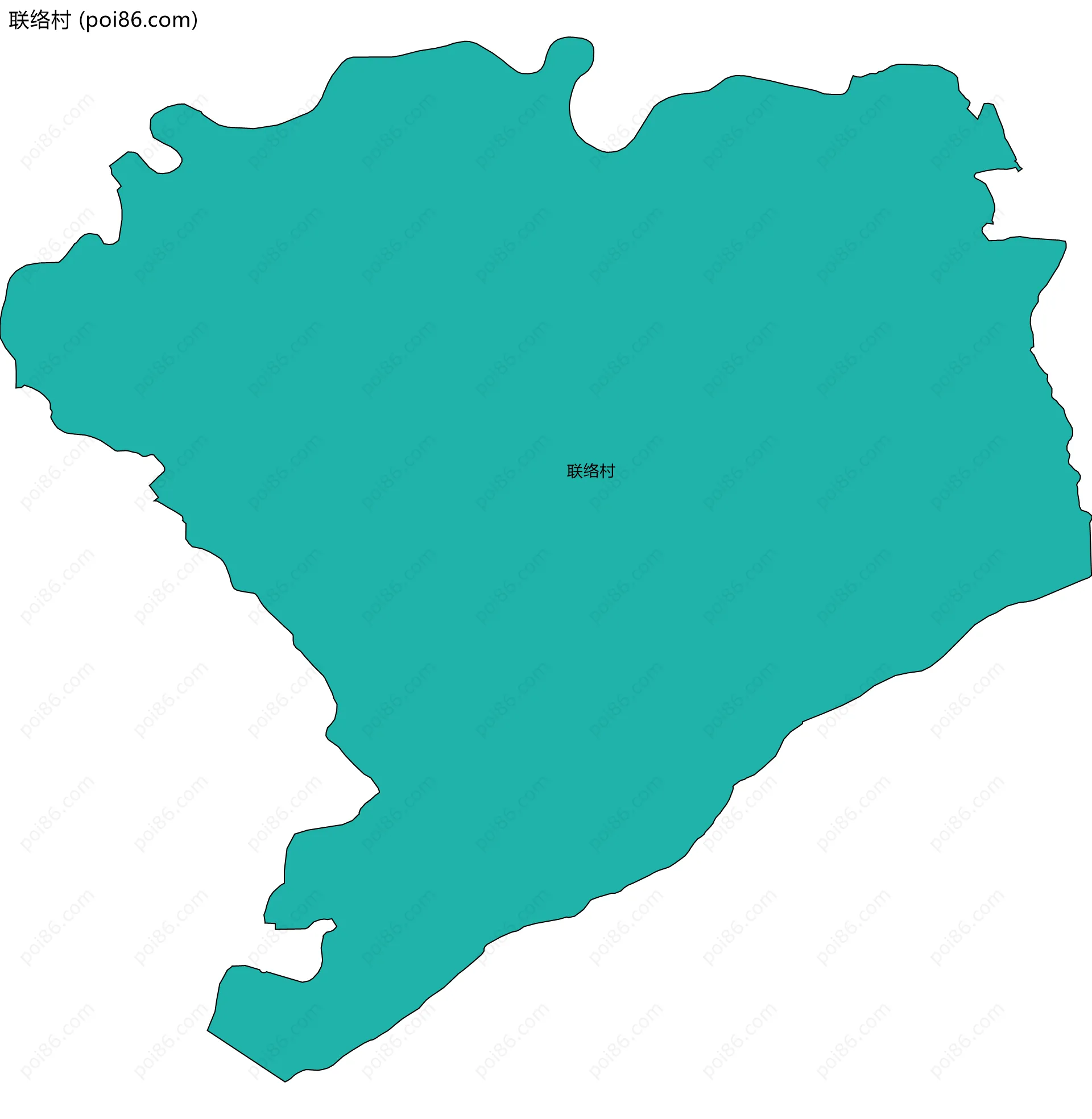 联络村边界地图