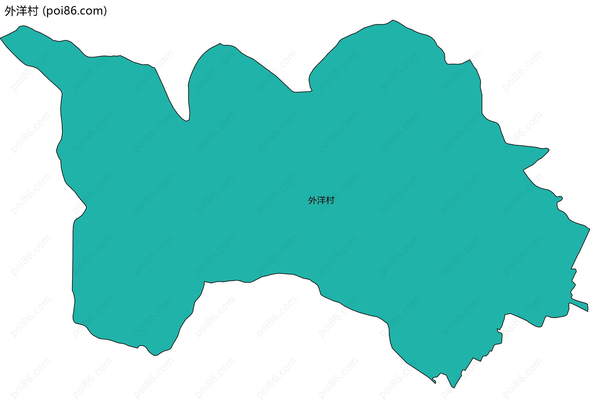 外洋村边界地图