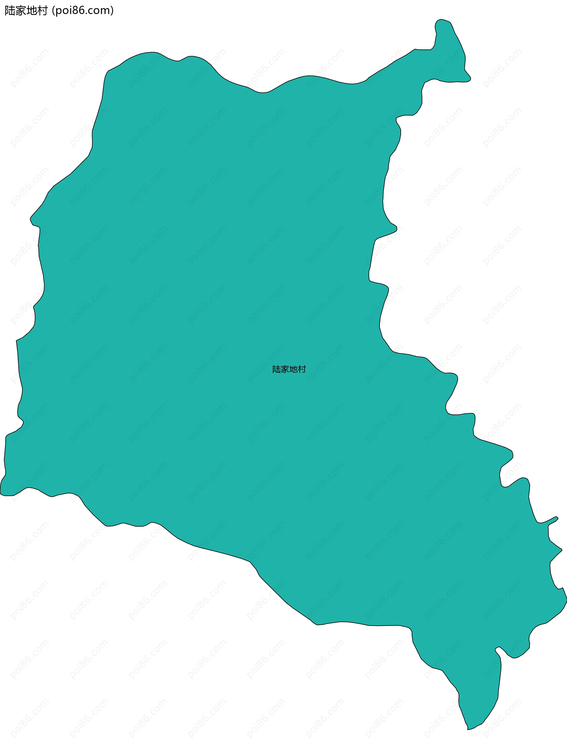 陆家地村边界地图