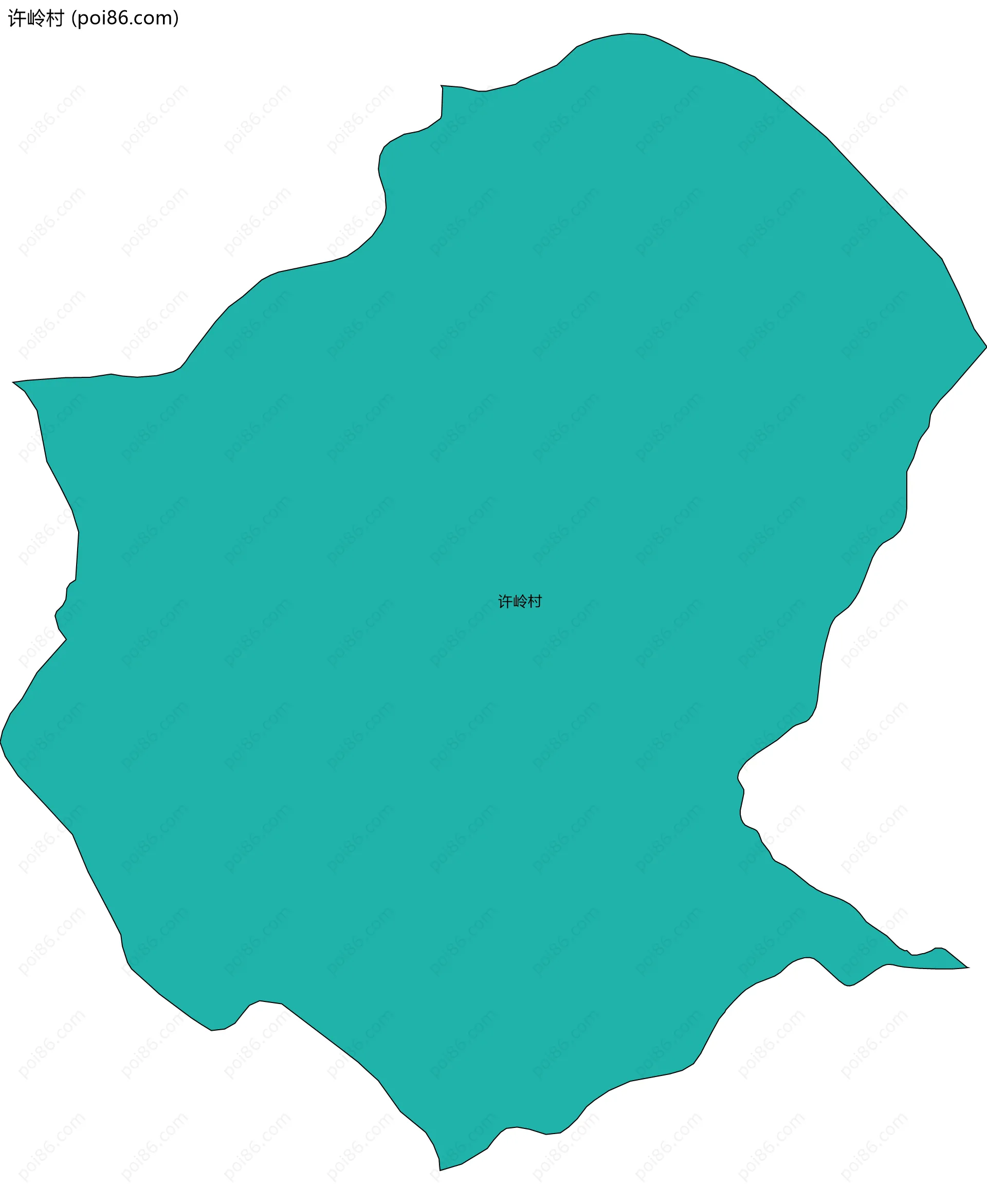 许岭村边界地图