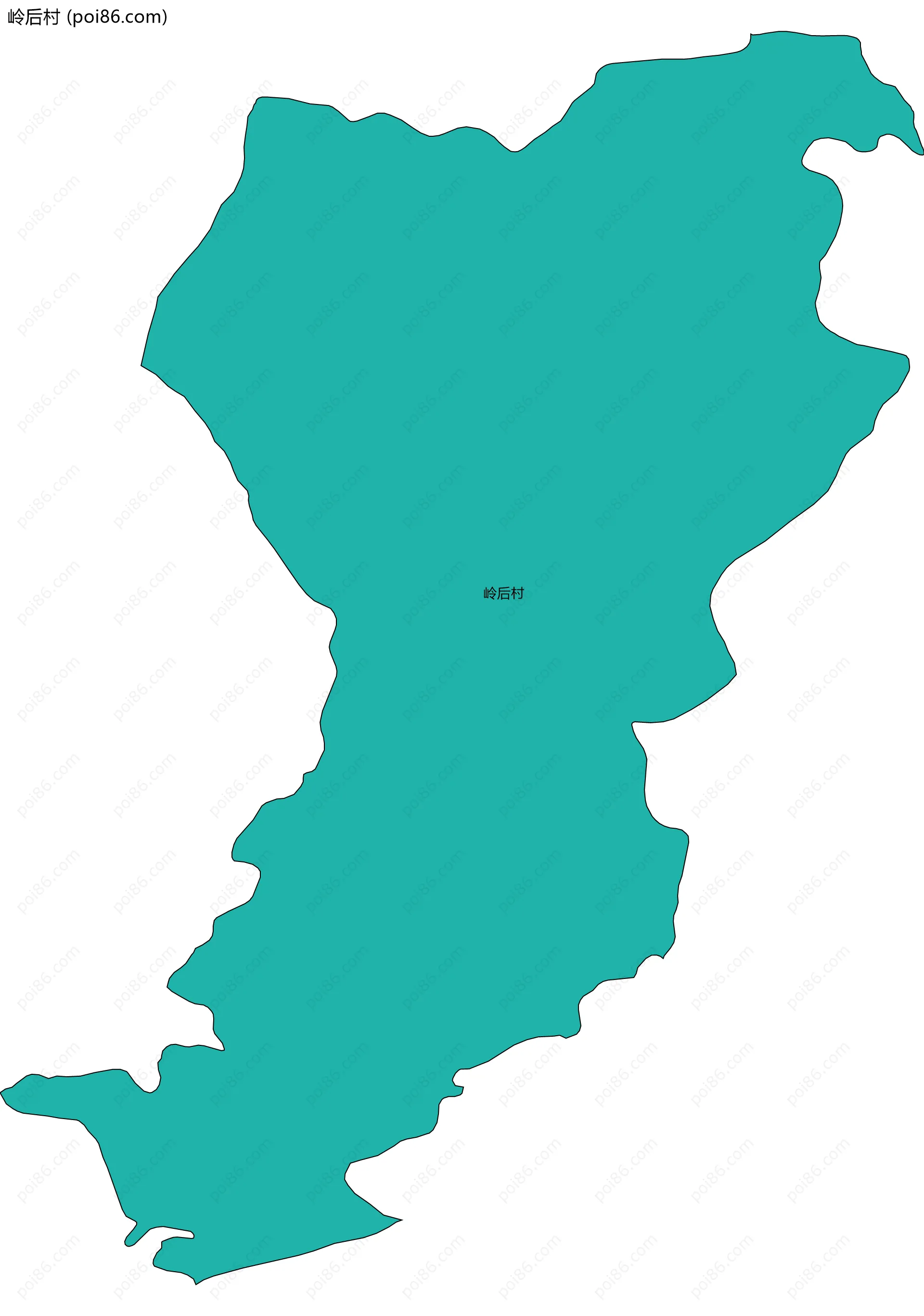 岭后村边界地图