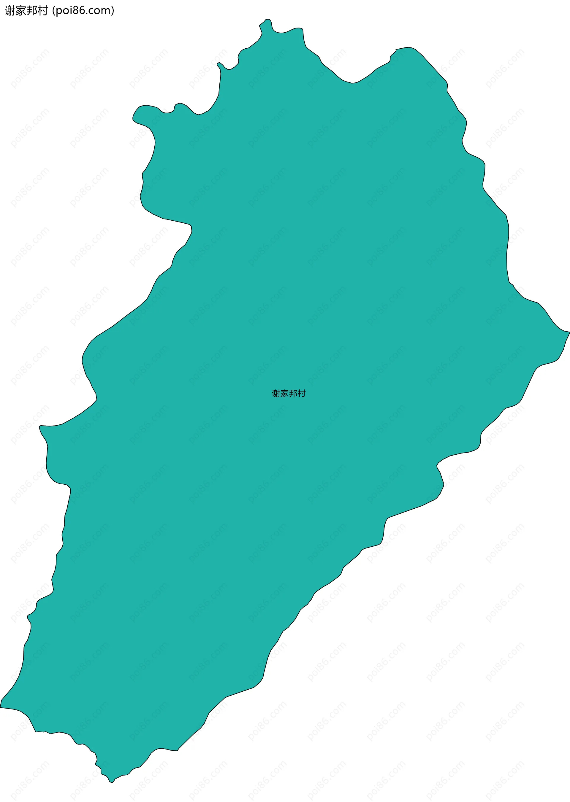 谢家邦村边界地图