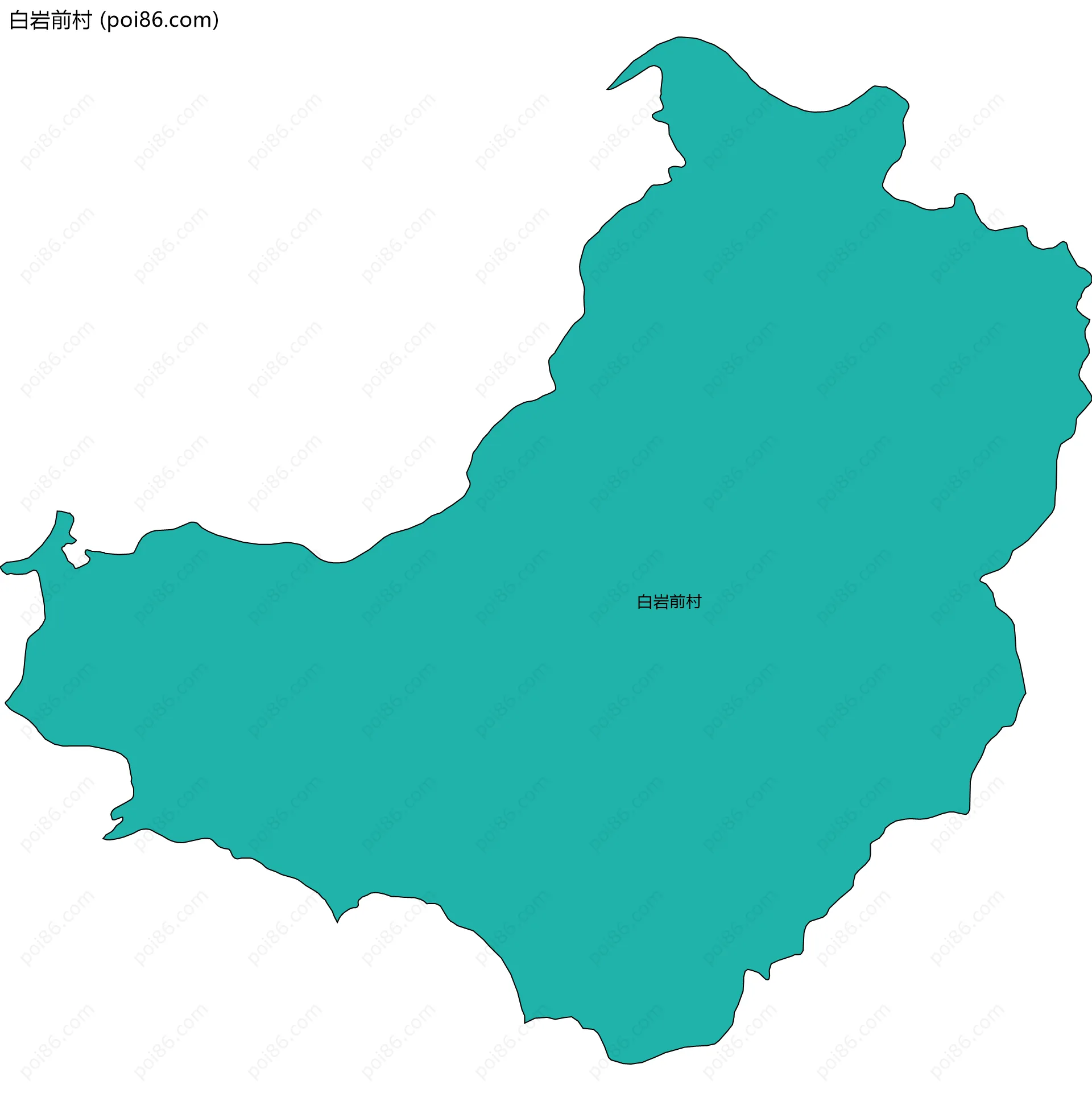 白岩前村边界地图