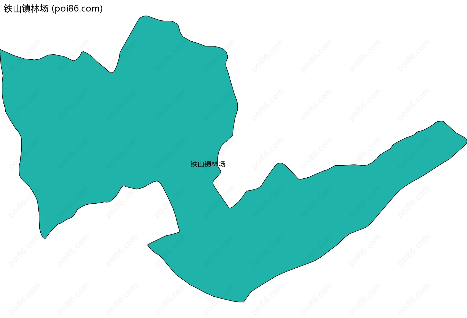 铁山镇林场边界地图