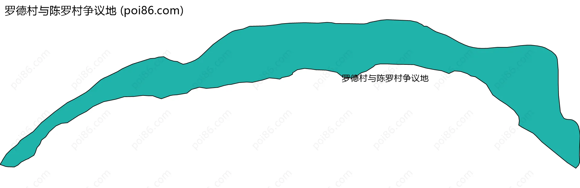 罗德村与陈罗村争议地边界地图