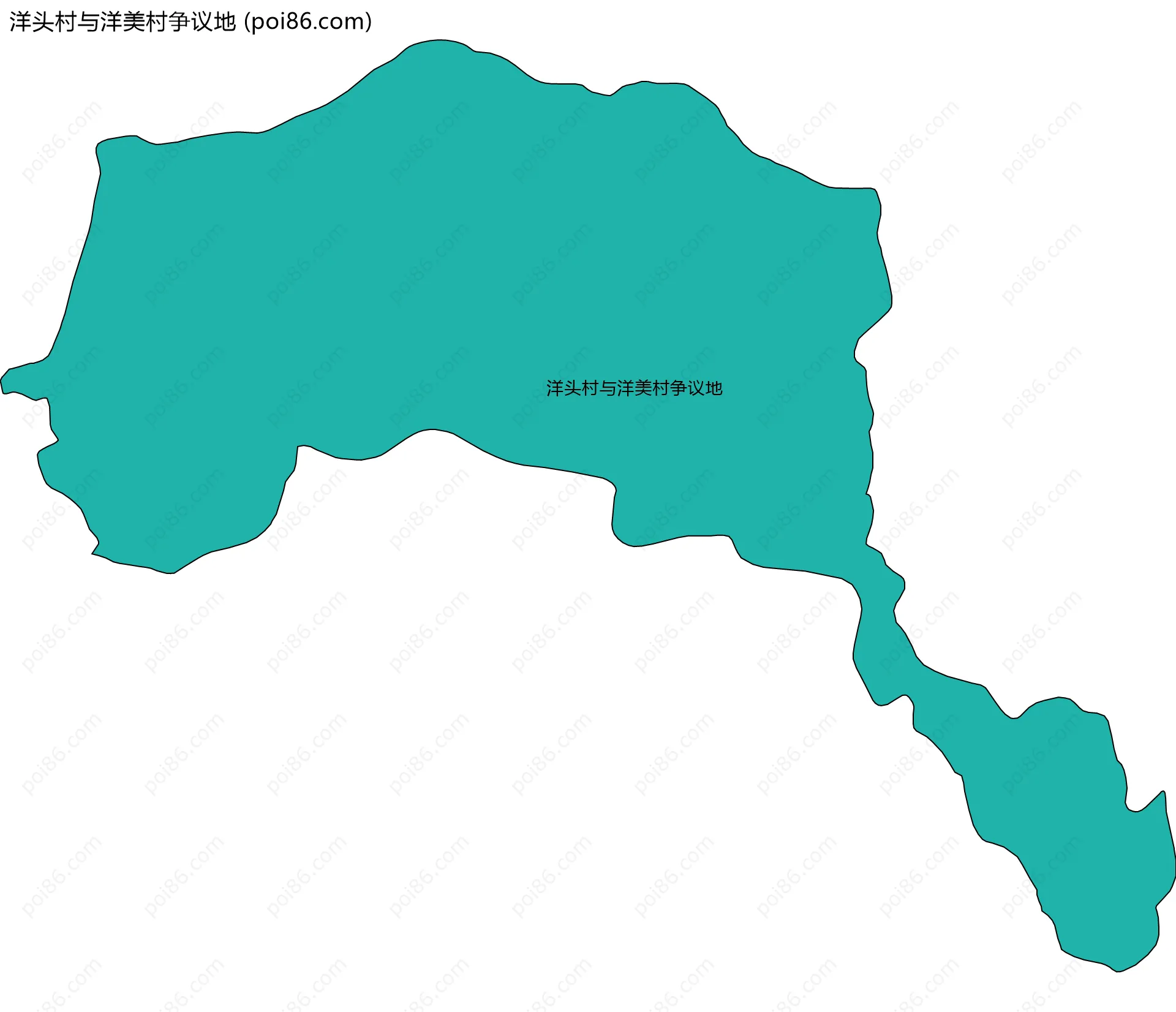 洋头村与洋美村争议地边界地图