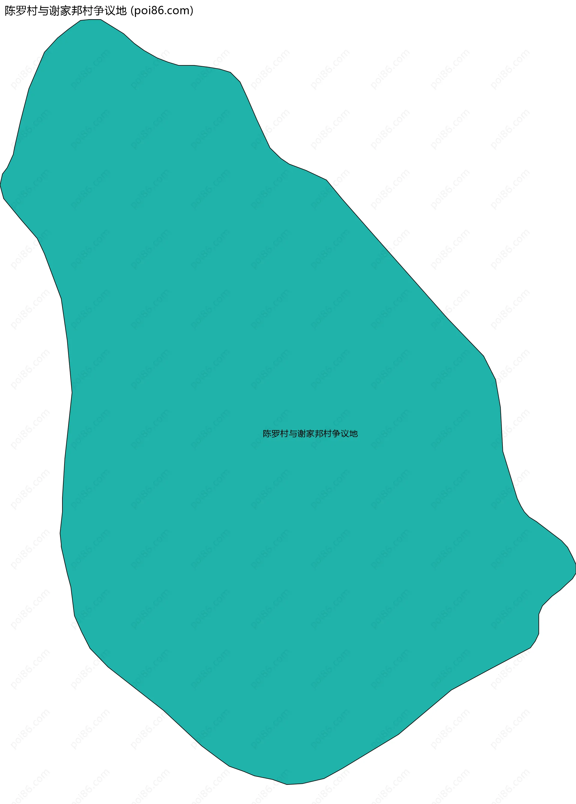 陈罗村与谢家邦村争议地边界地图