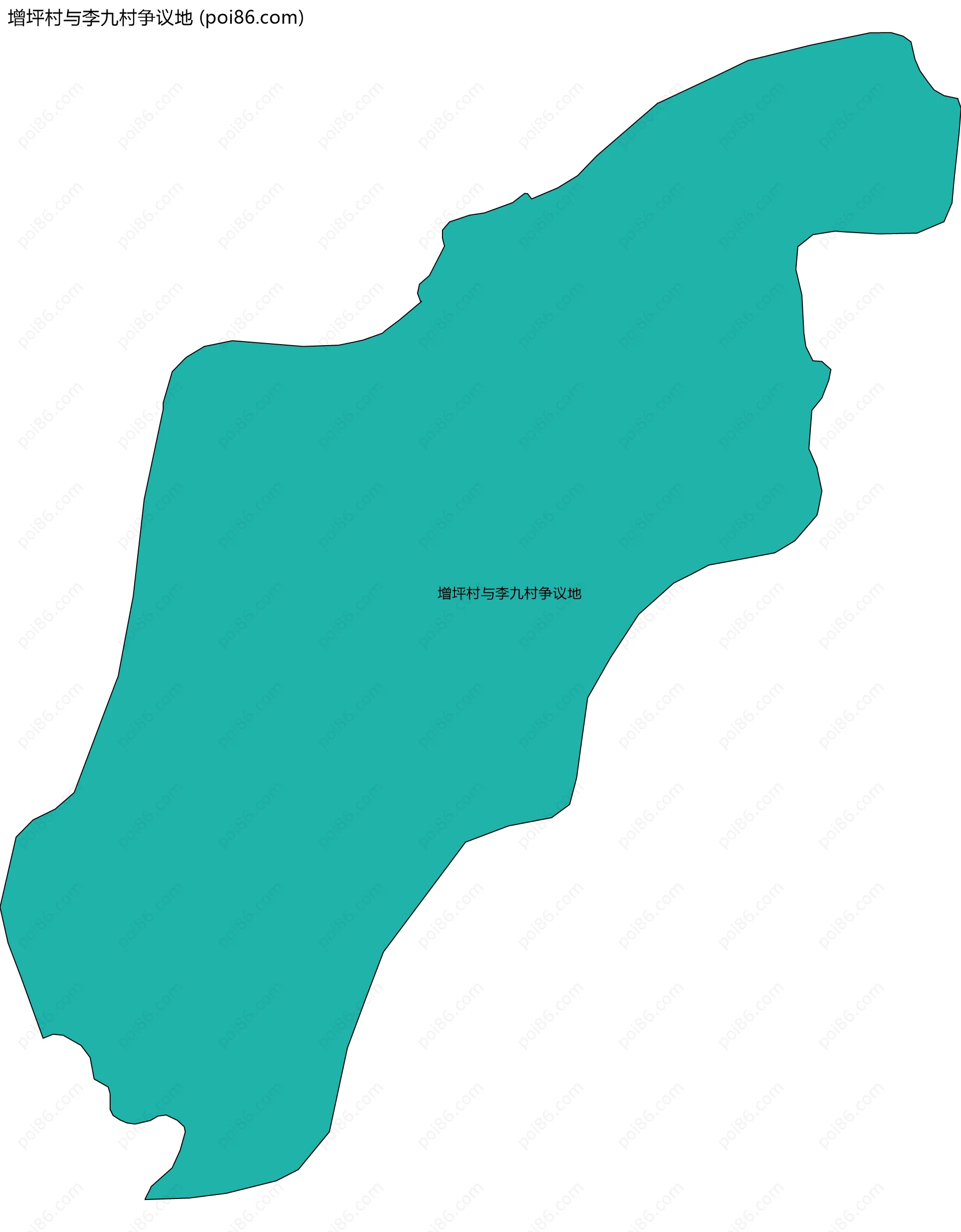 增坪村与李九村争议地边界地图