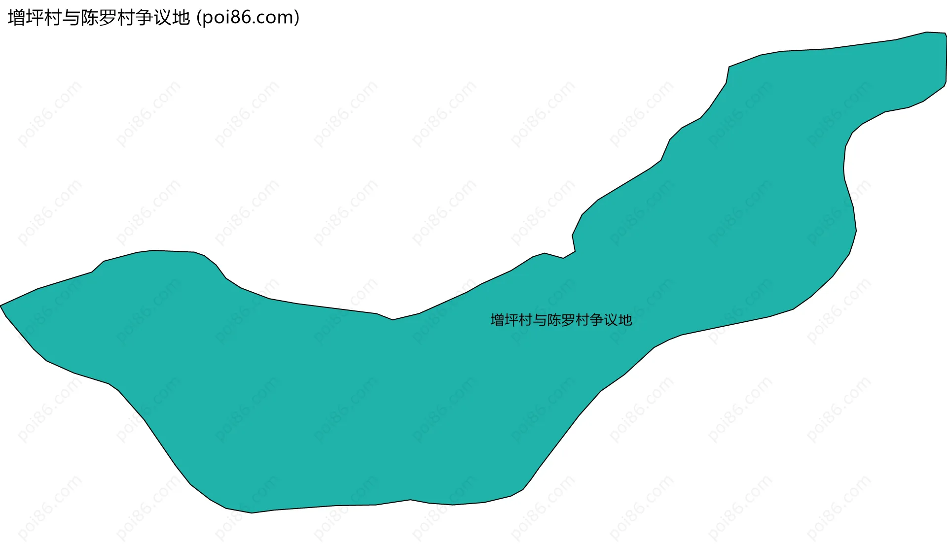 增坪村与陈罗村争议地边界地图