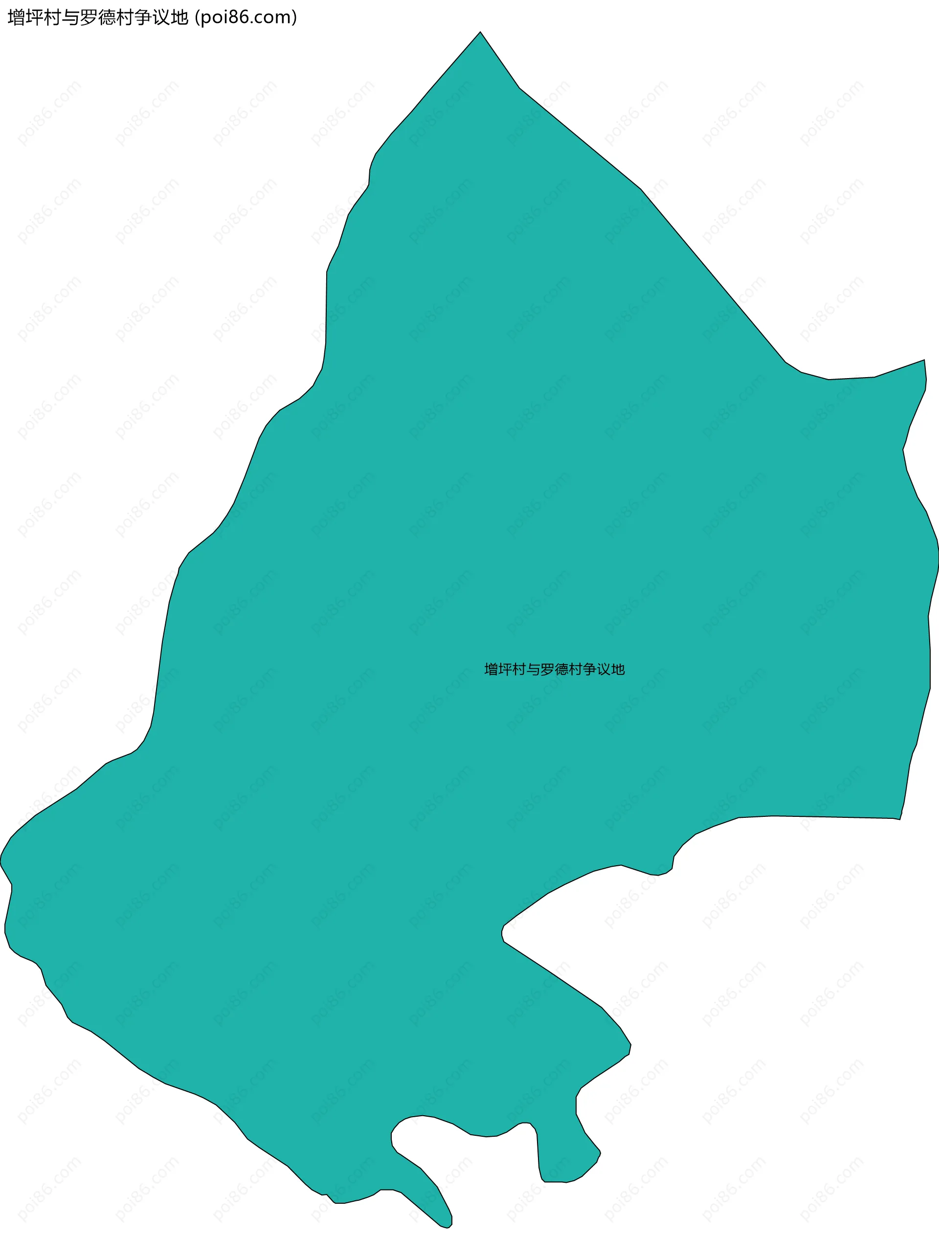 增坪村与罗德村争议地边界地图