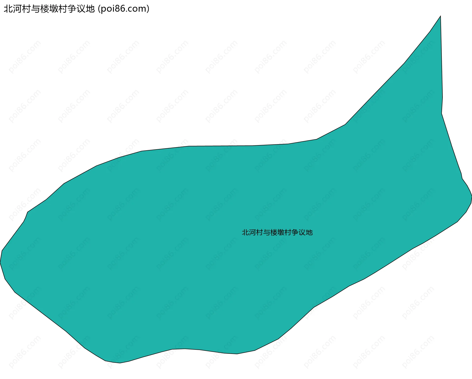 北河村与楼墩村争议地边界地图