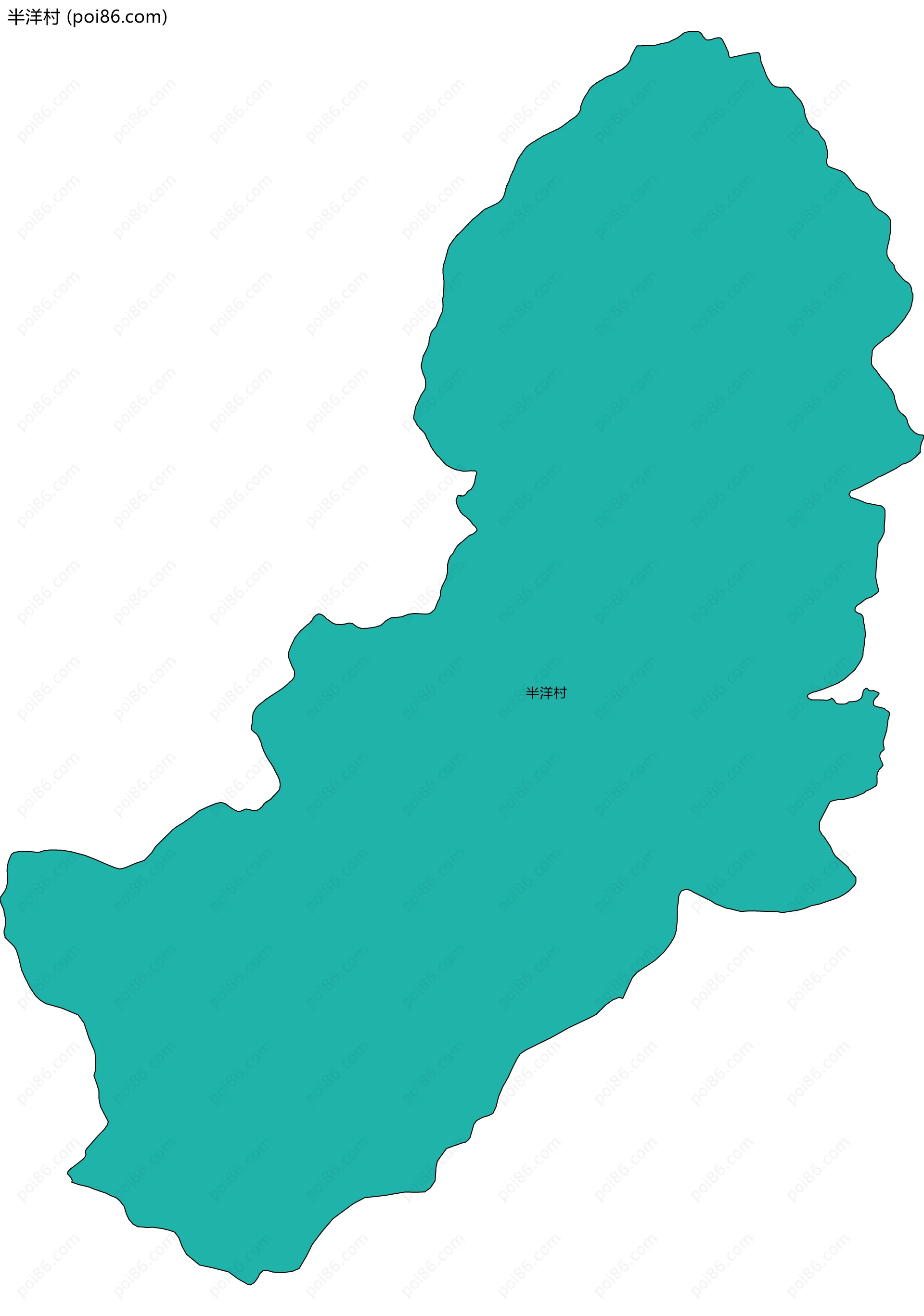 半洋村边界地图