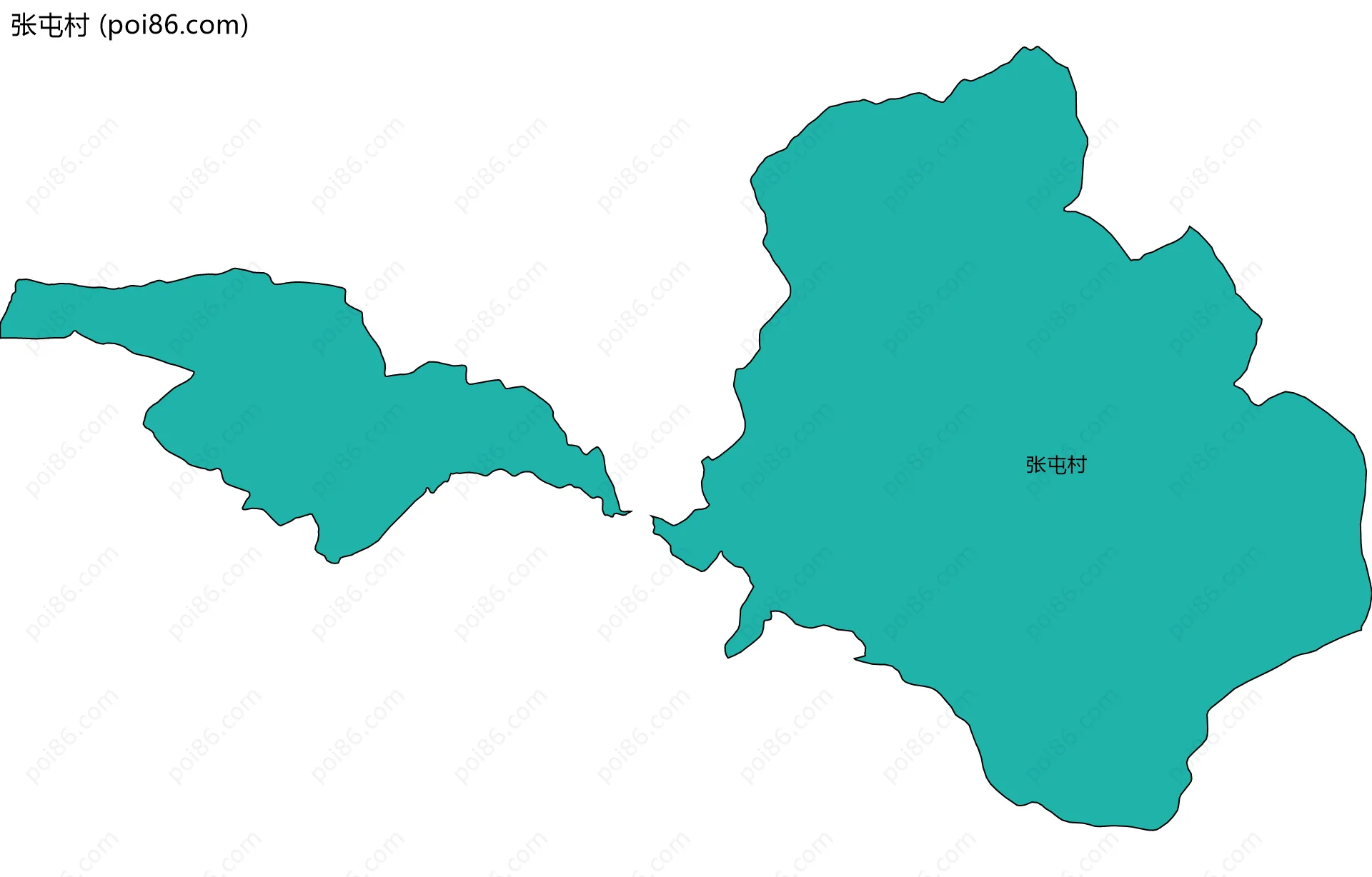 张屯村边界地图