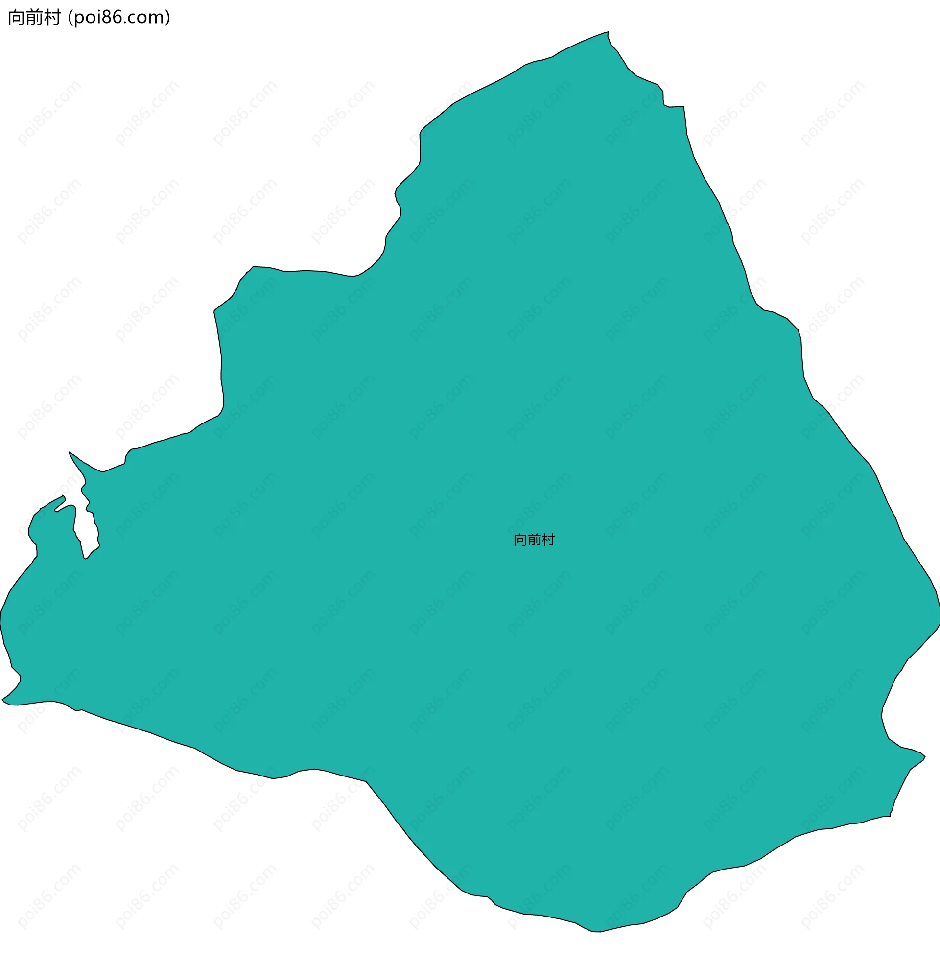 向前村边界地图