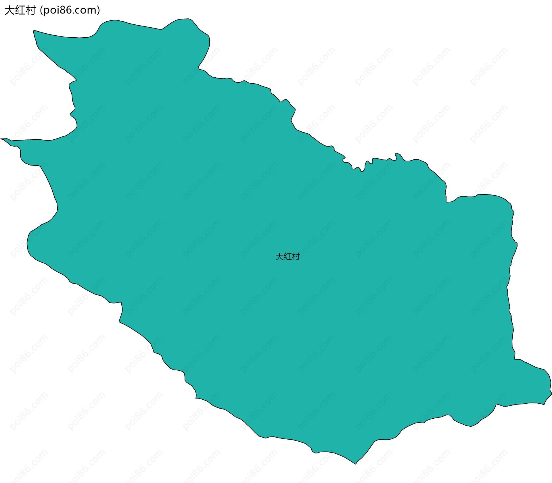 大红村边界地图