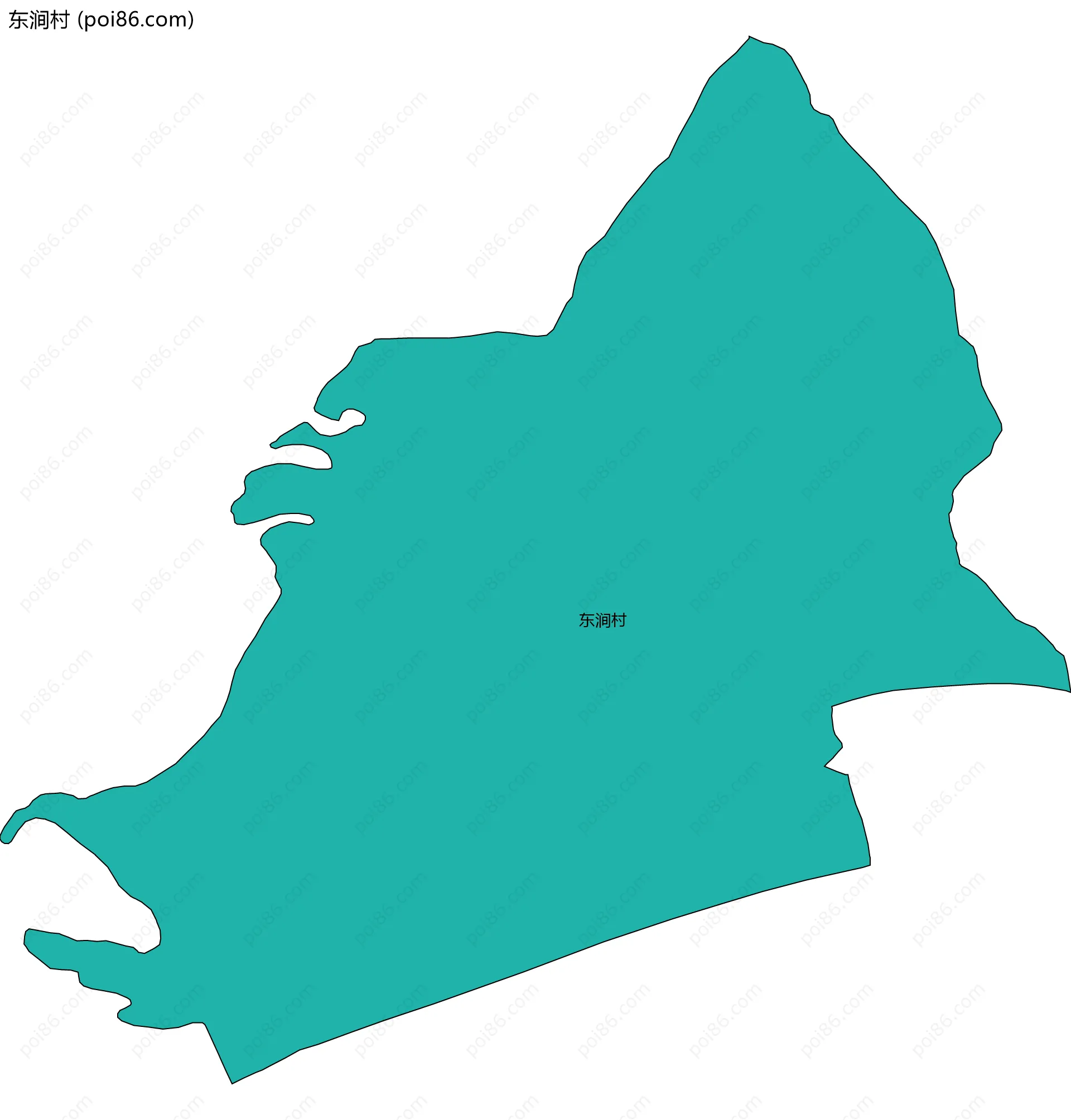 东涧村边界地图