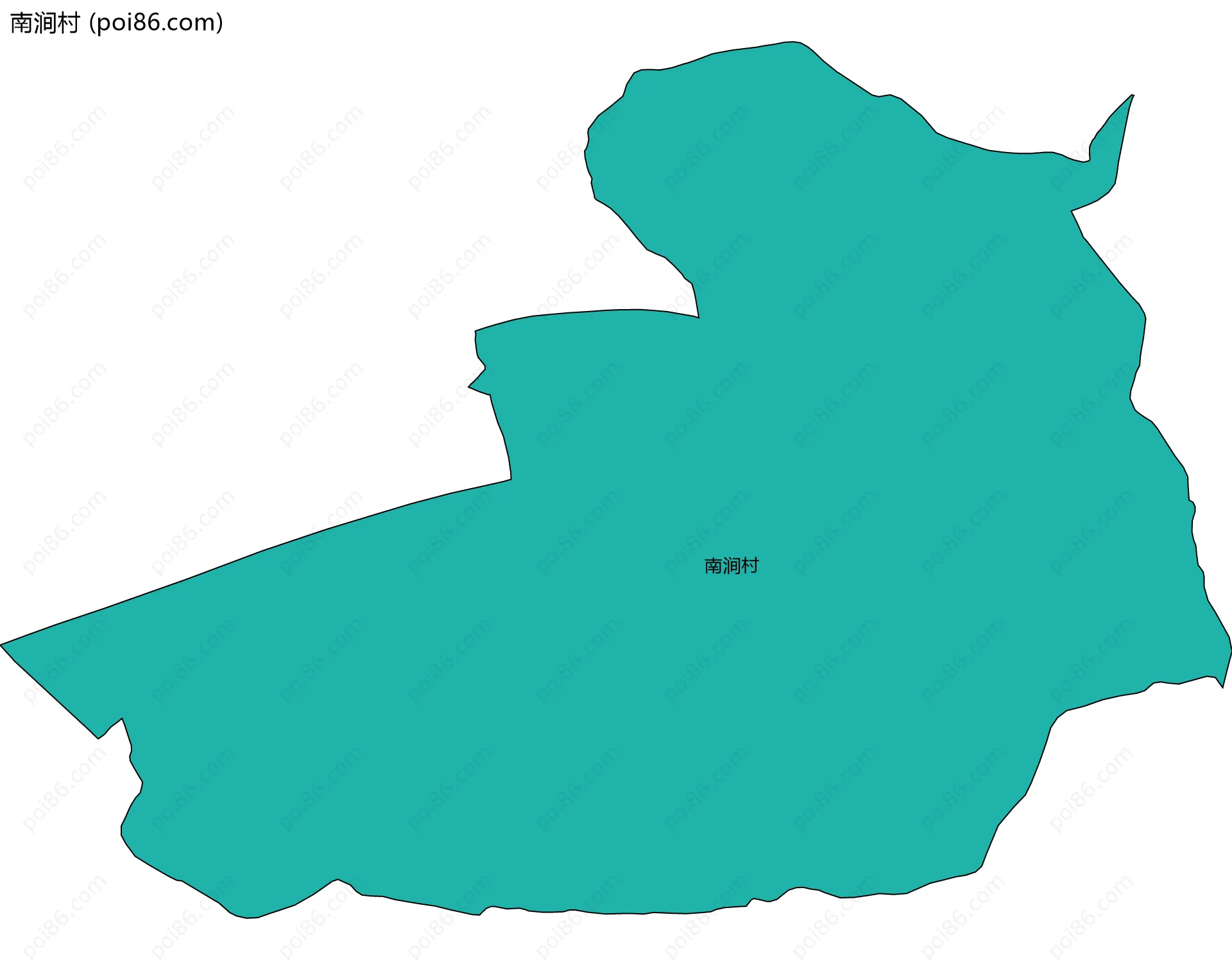 南涧村边界地图