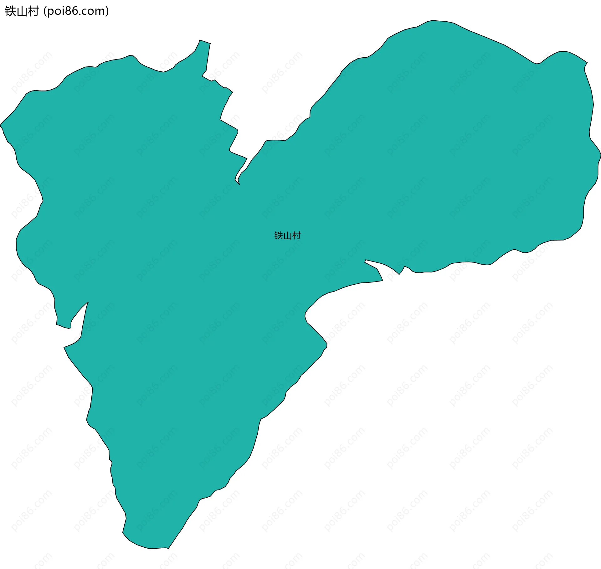 铁山村边界地图