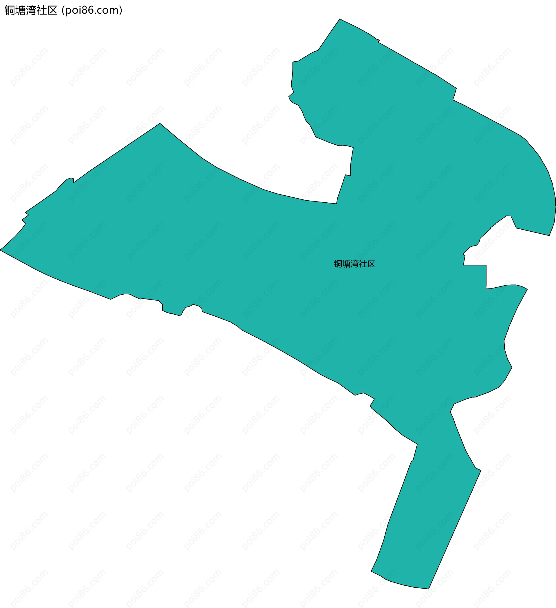 铜塘湾社区边界地图