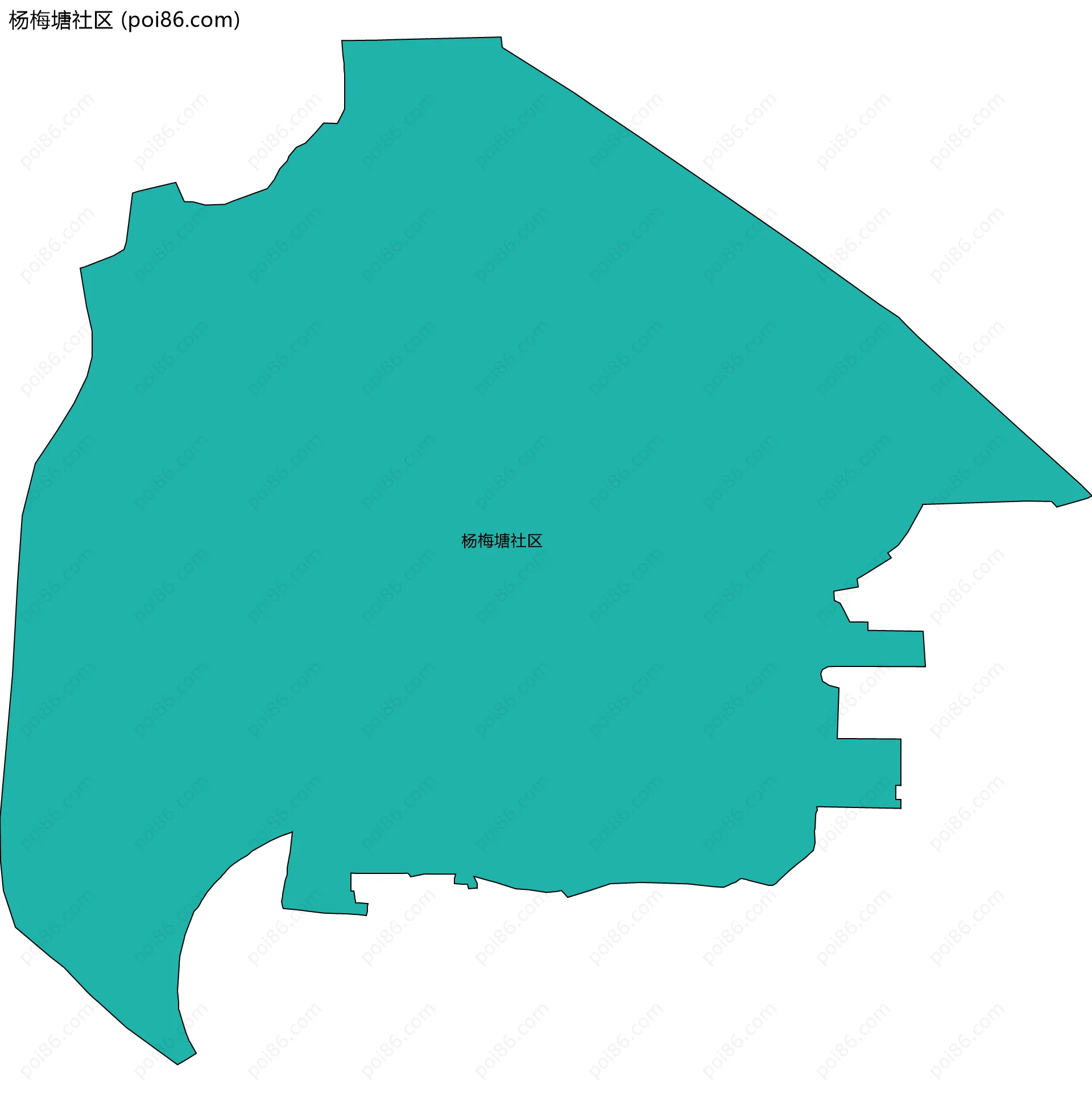 杨梅塘社区边界地图