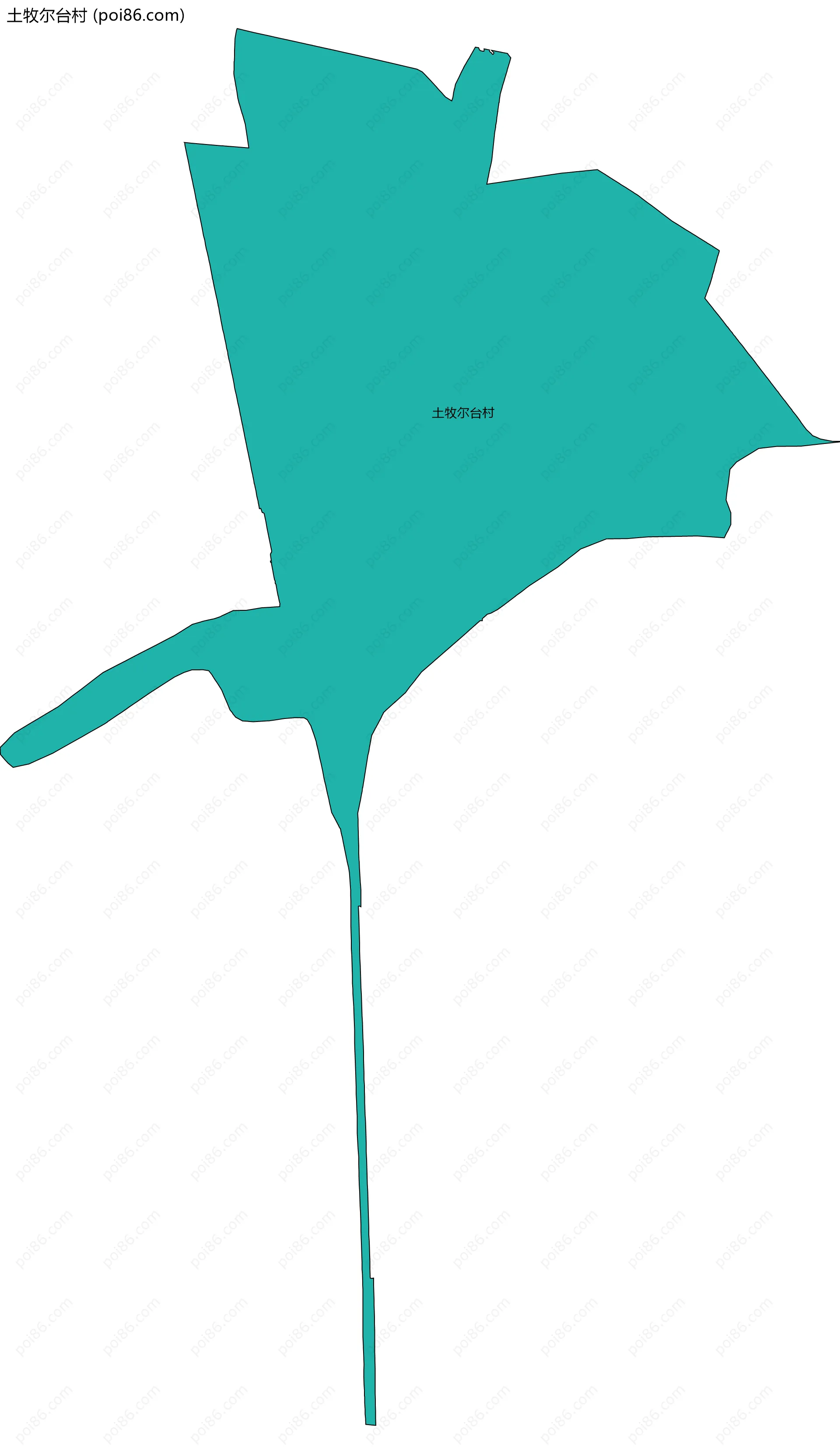 土牧尔台村边界地图