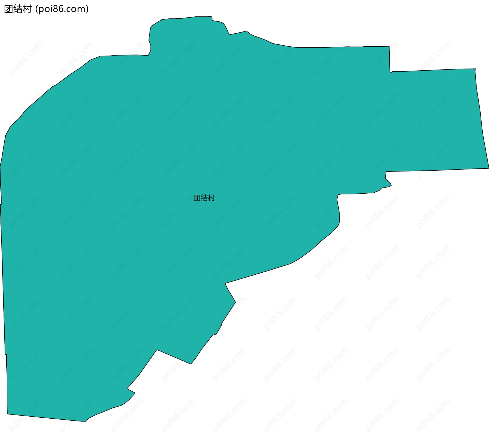 团结村边界地图
