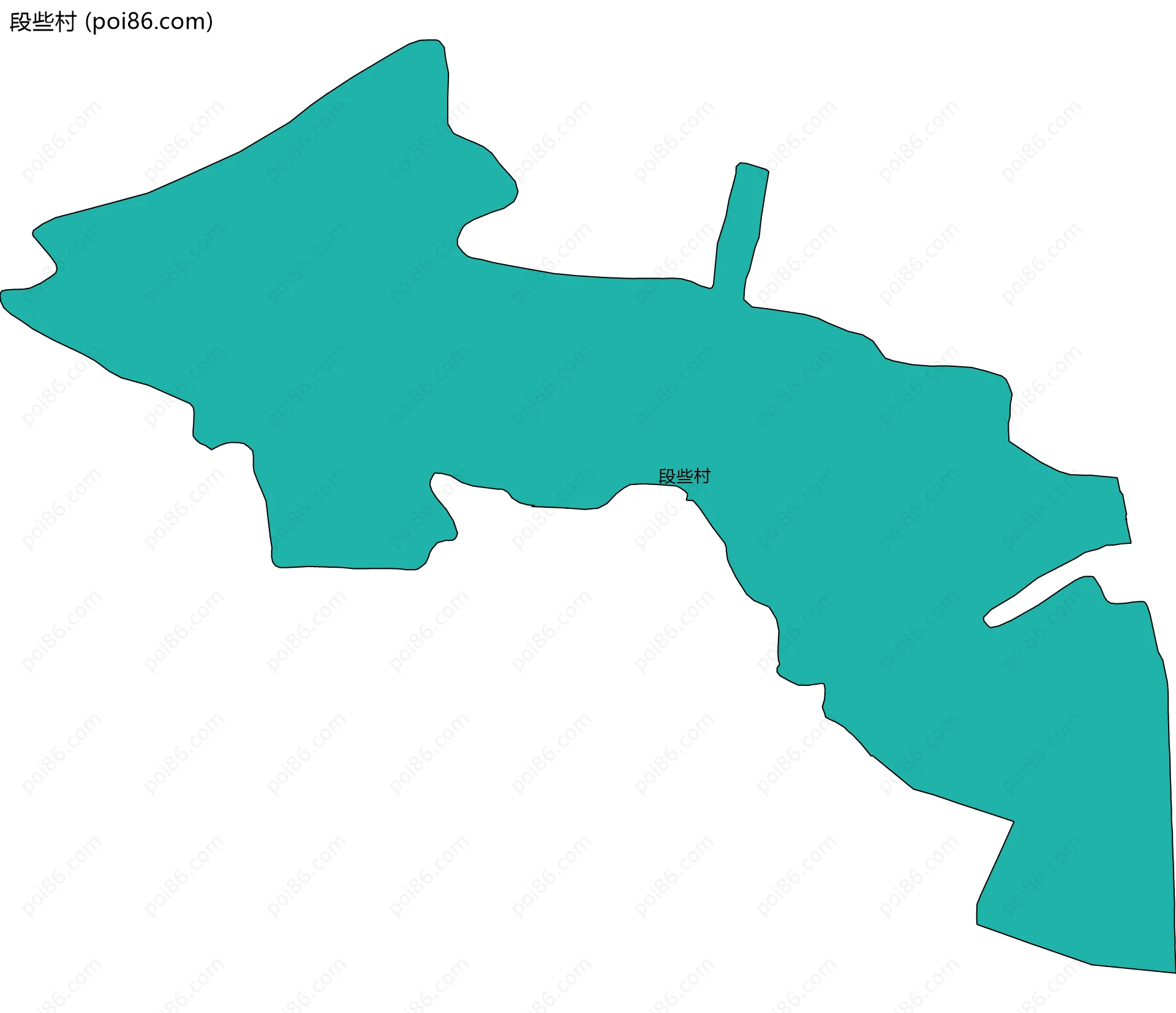 段些村边界地图
