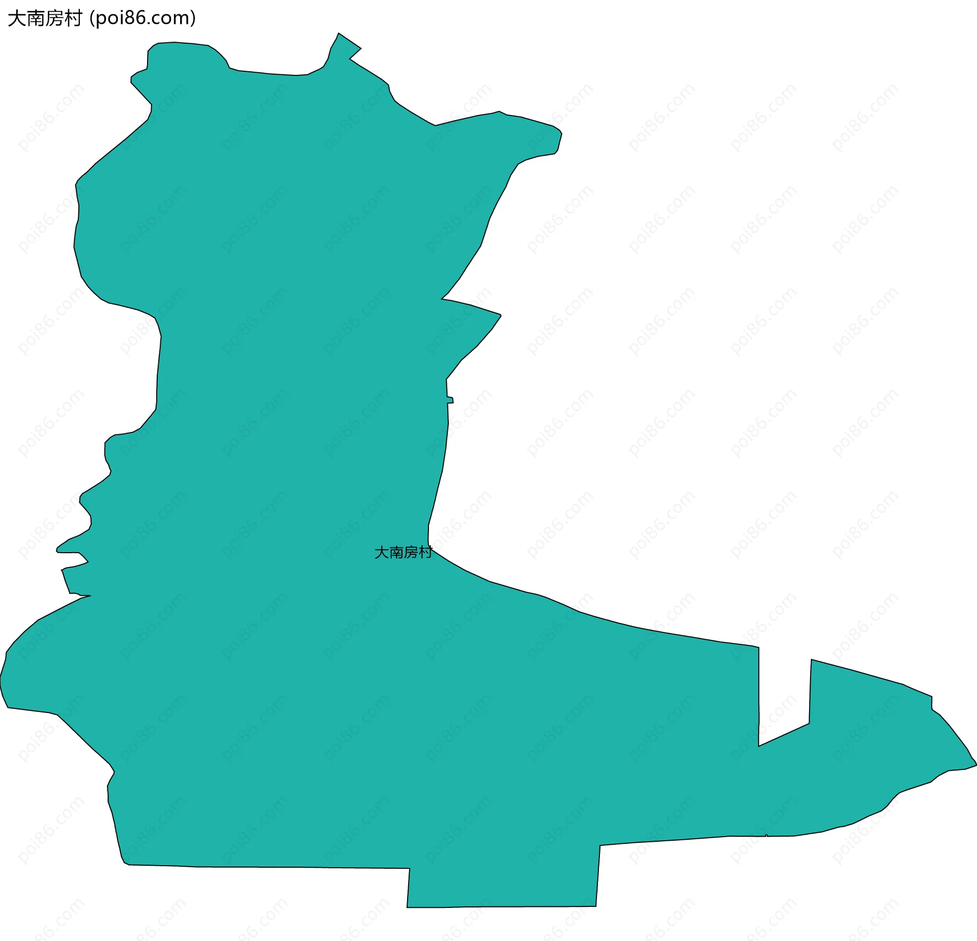 大南房村边界地图