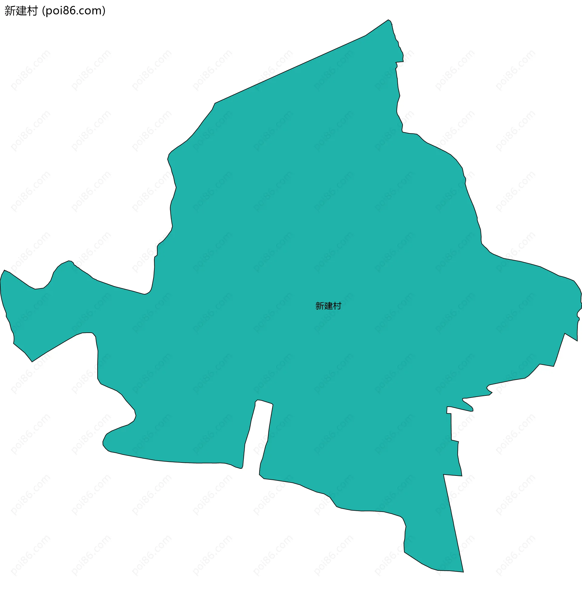 新建村边界地图