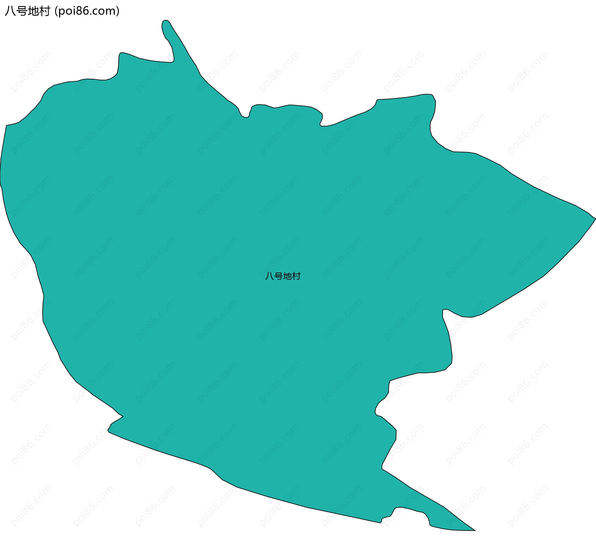 八号地村边界地图