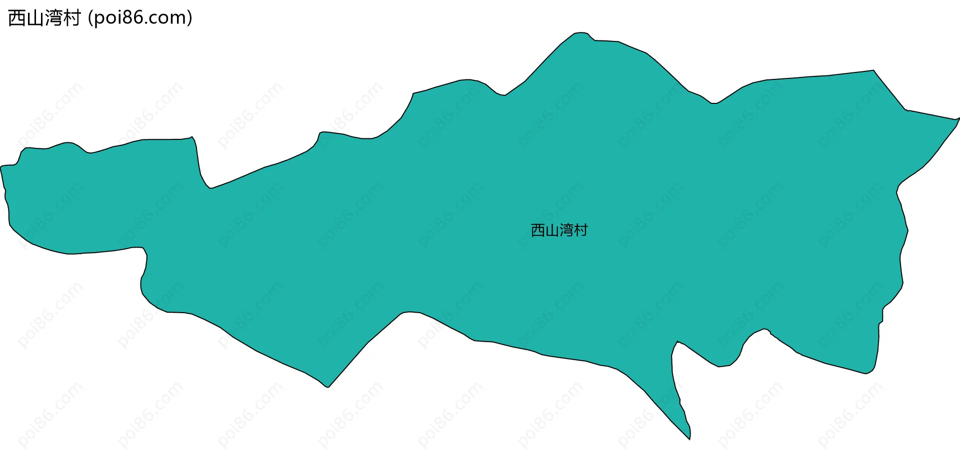 西山湾村边界地图