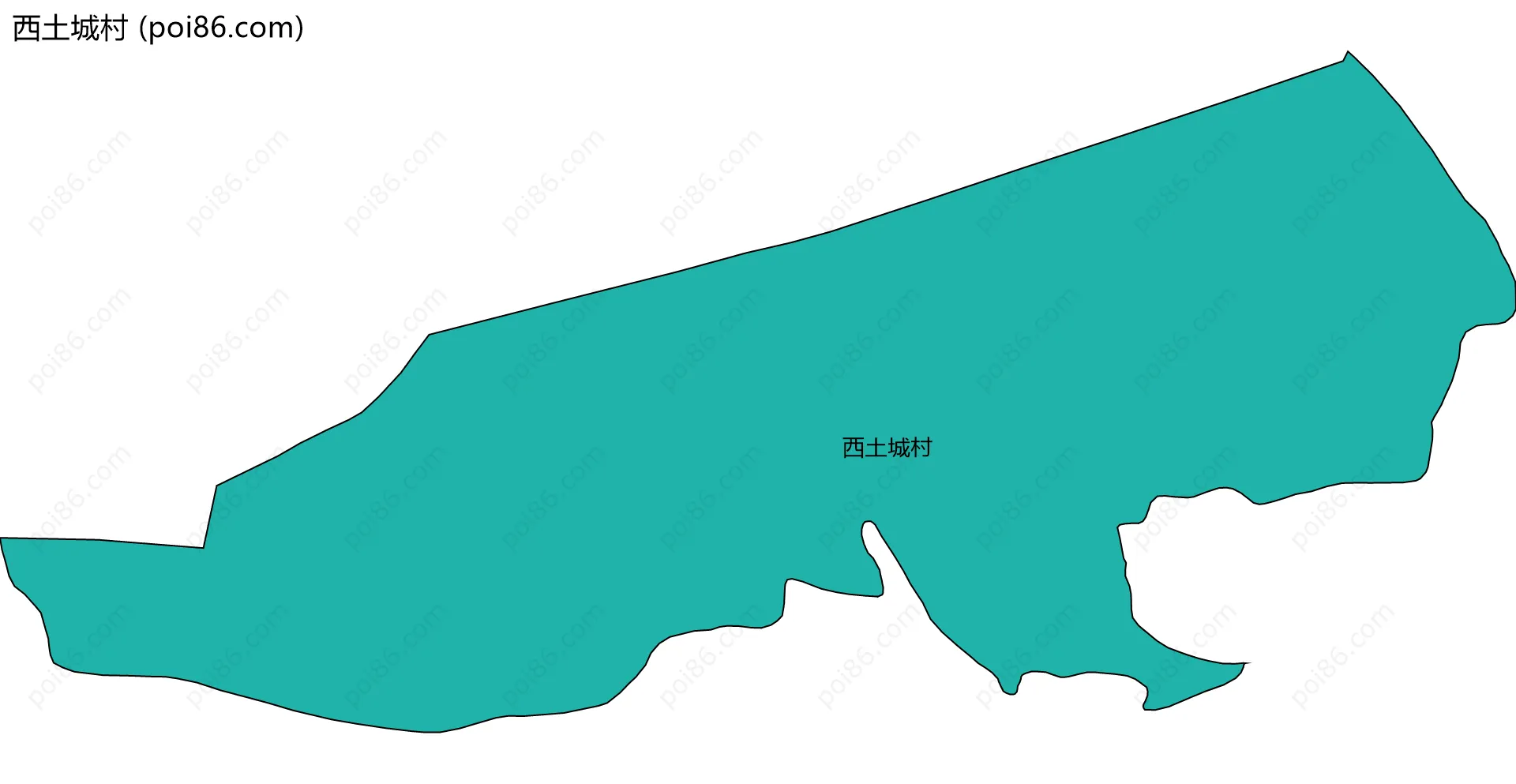 西土城村边界地图