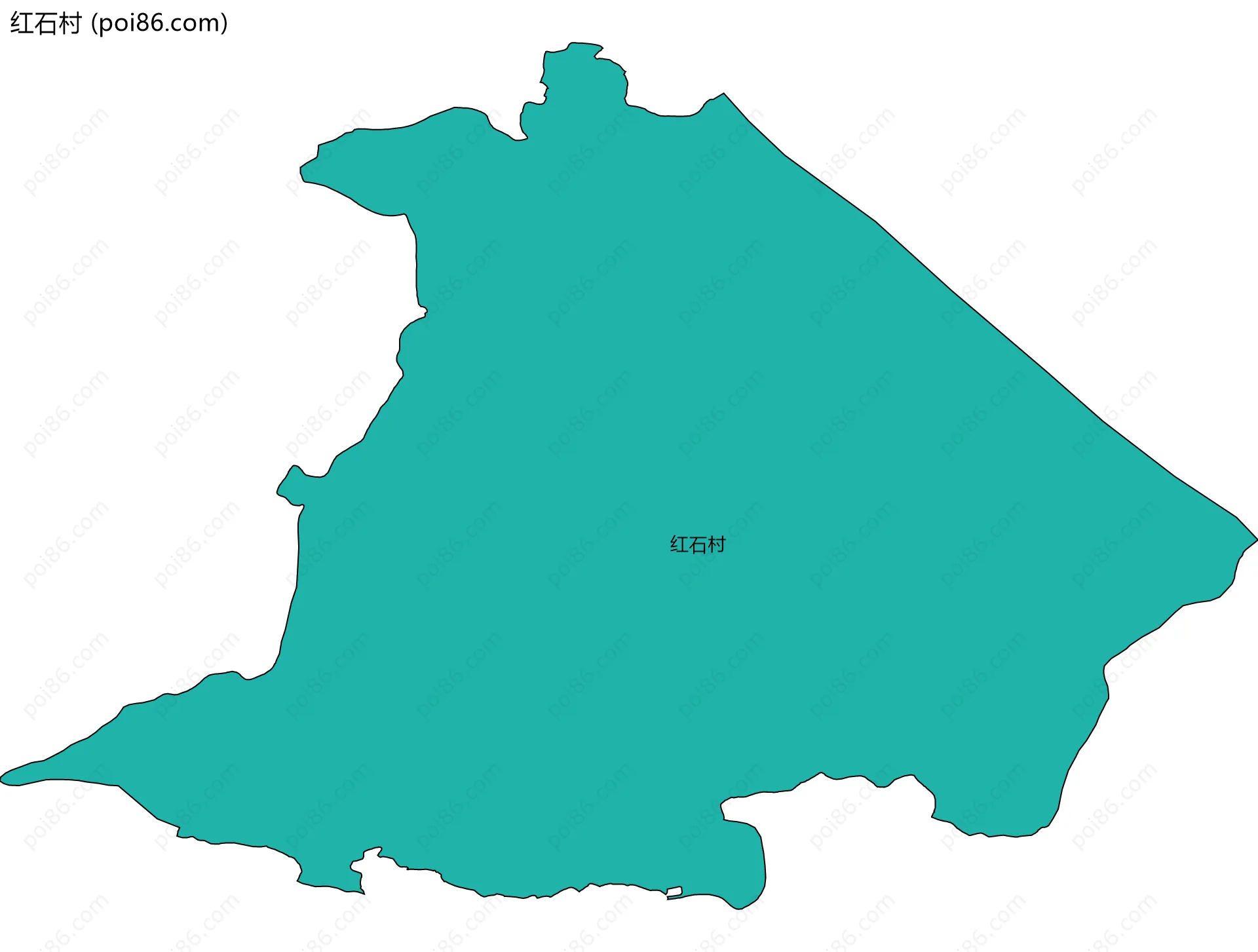 红石村边界地图