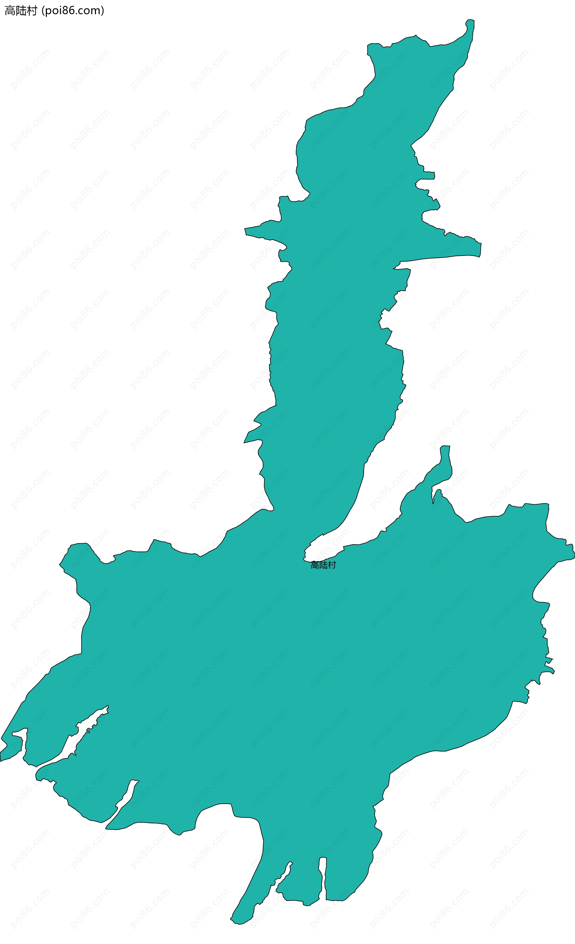 高陆村边界地图