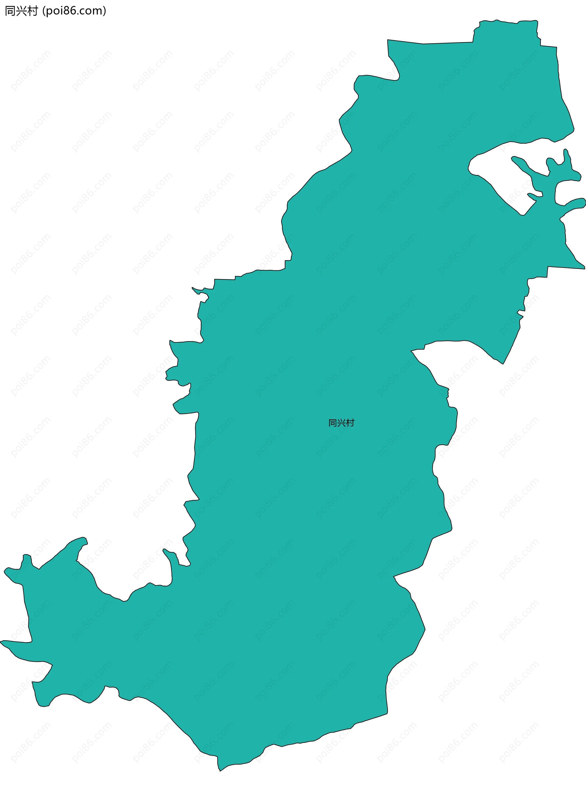 同兴村边界地图