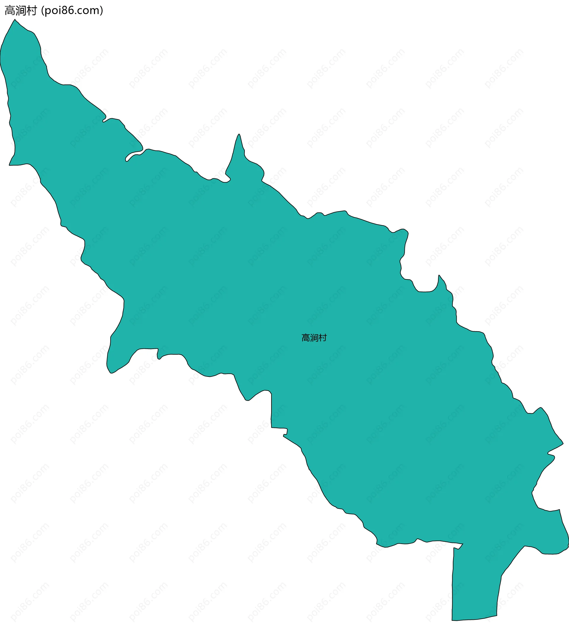 高涧村边界地图