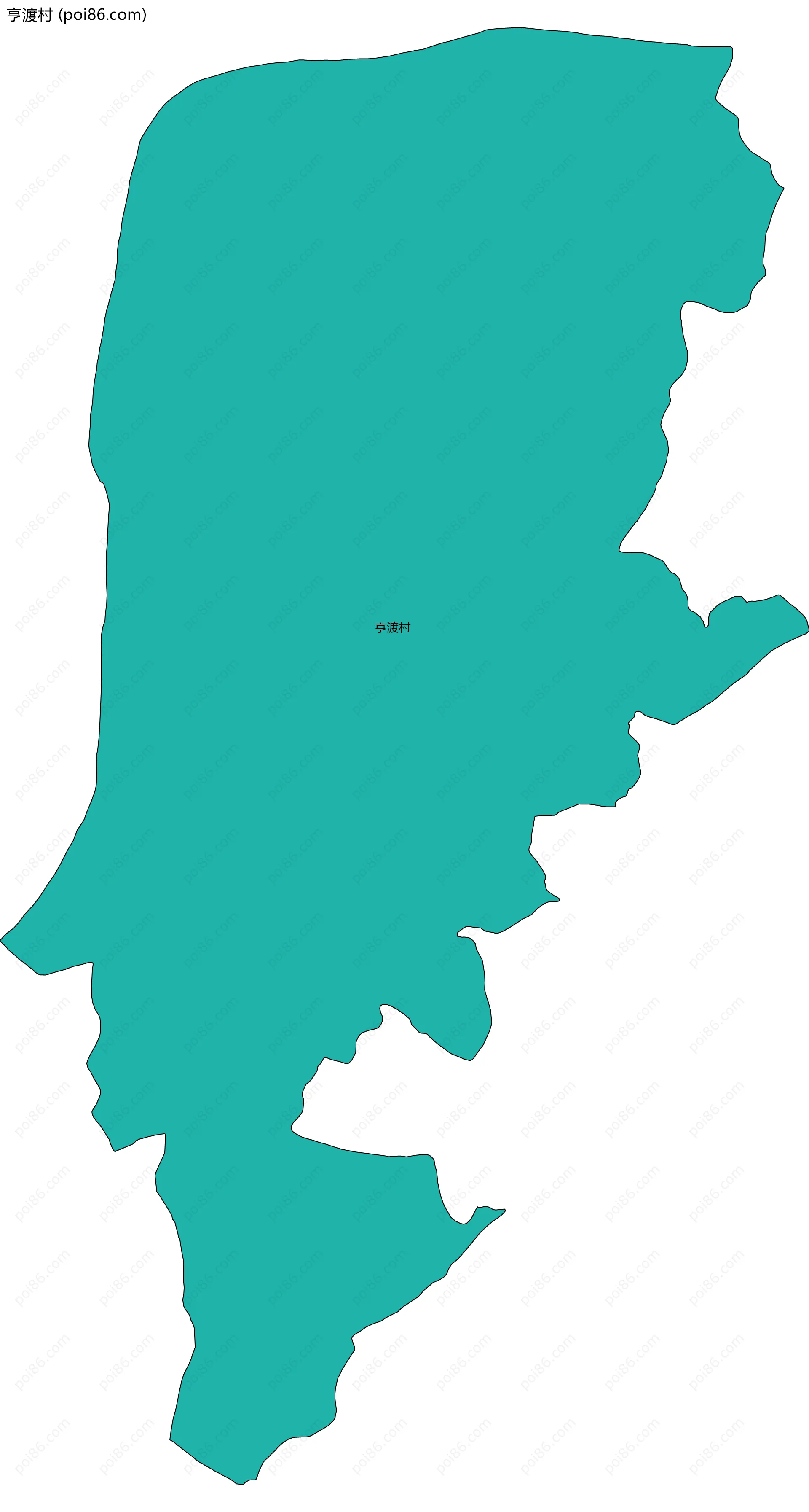 亨渡村边界地图