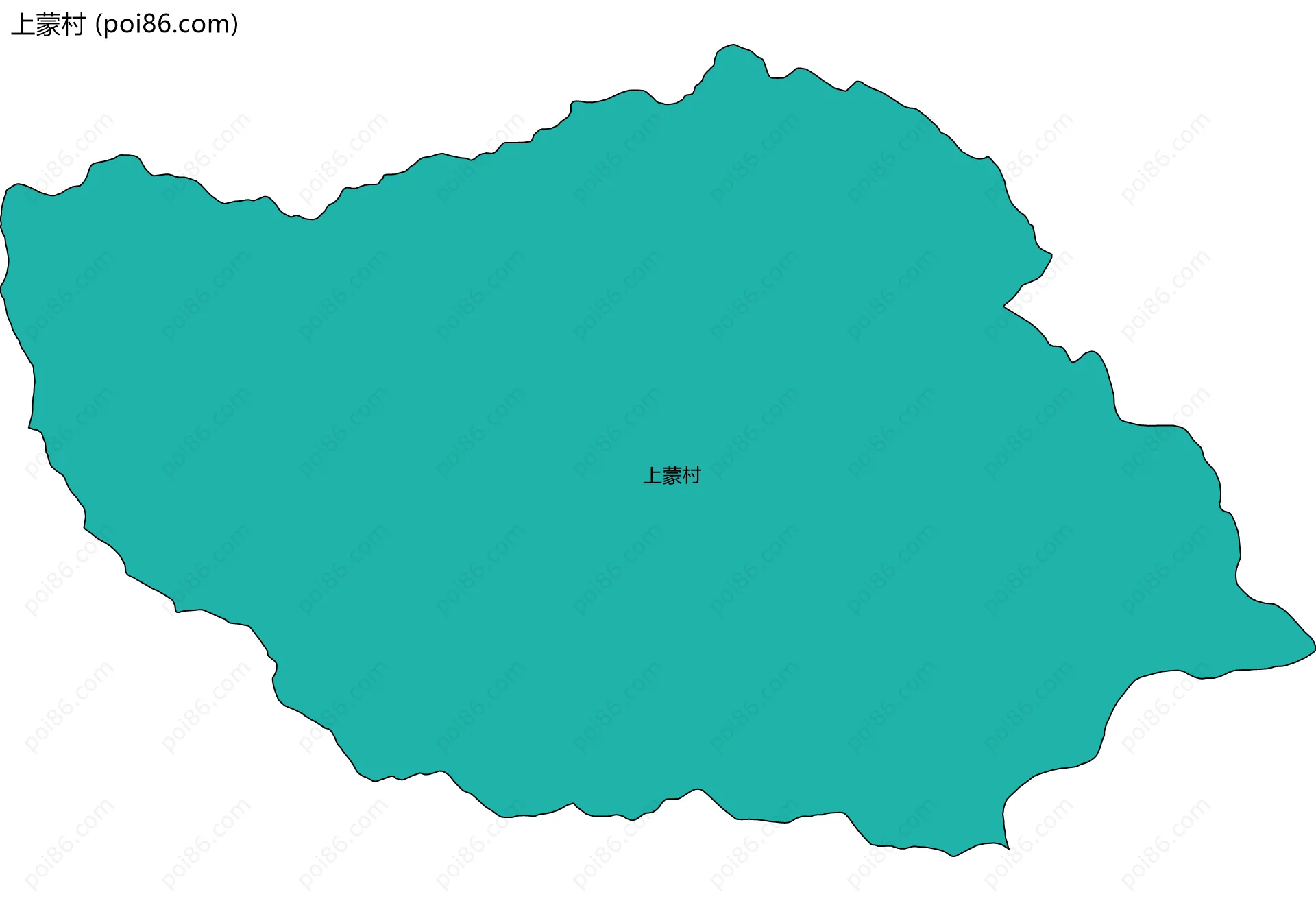 上蒙村边界地图