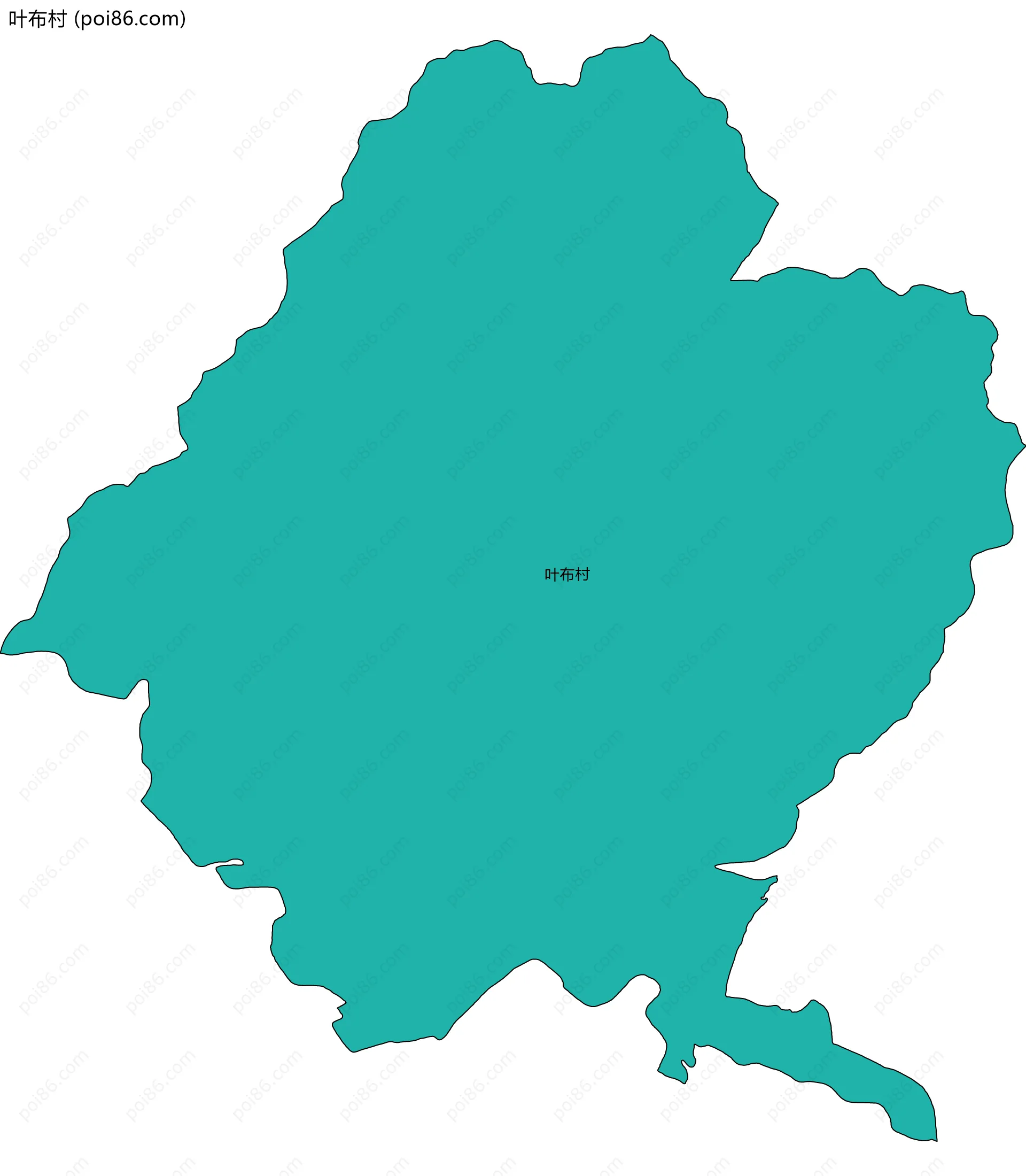 叶布村边界地图